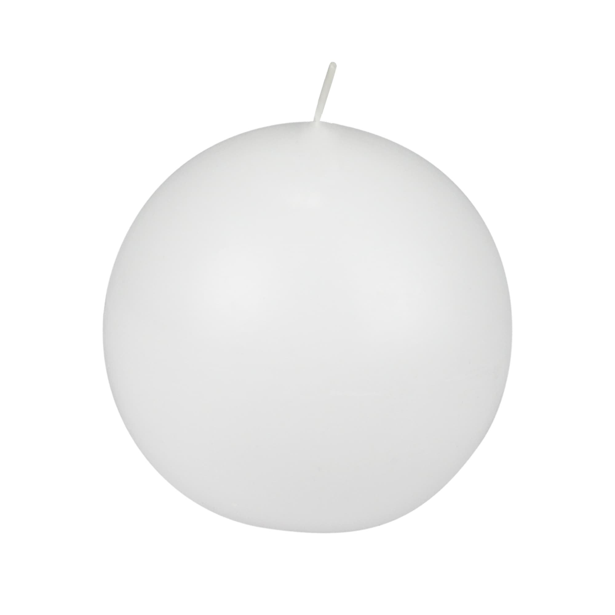 4 Inch White Citronella Ball Candles (12pcs/Case) Bulk