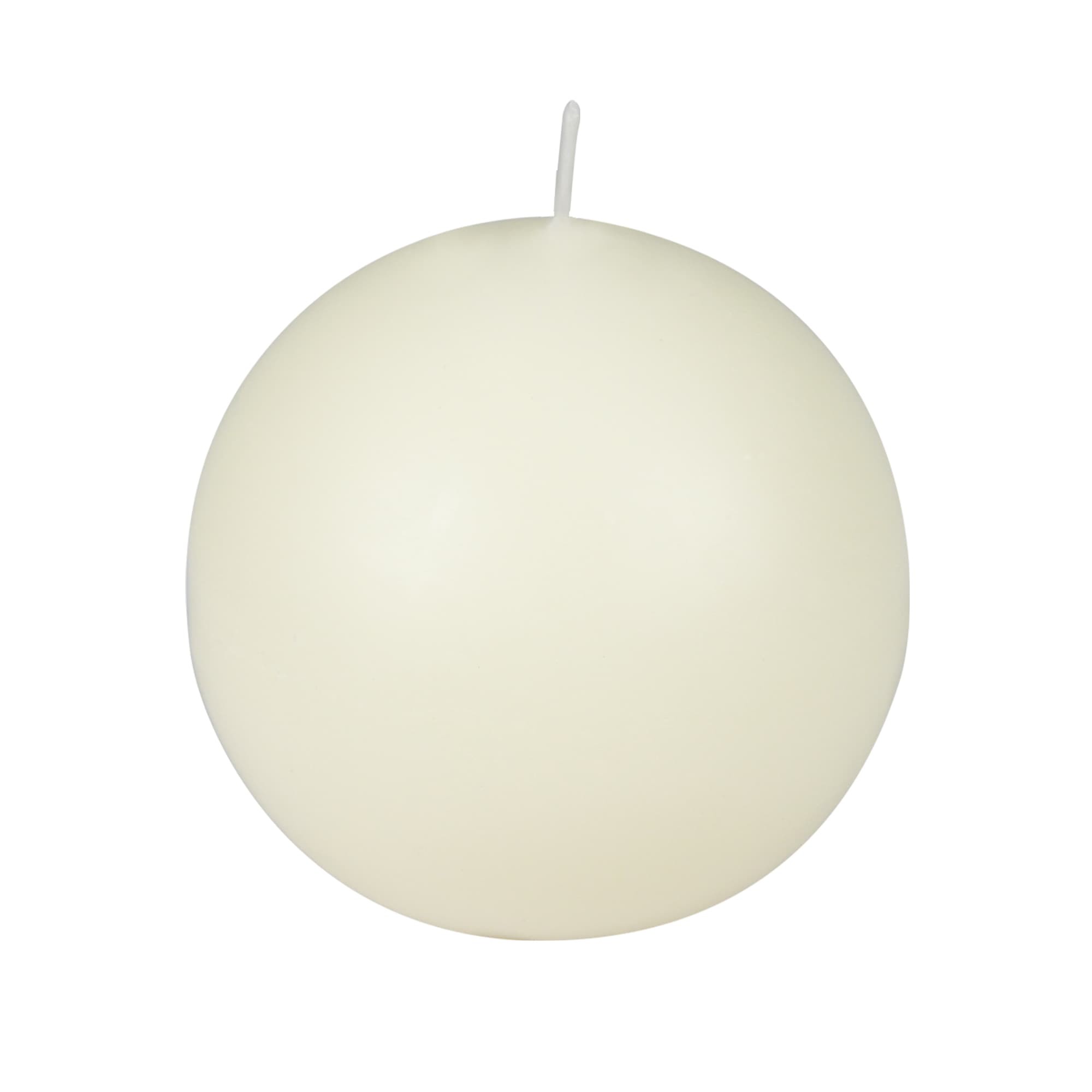 4 Inch Pale Ivory Citronella Ball Candles (12pcs/Case) Bulk