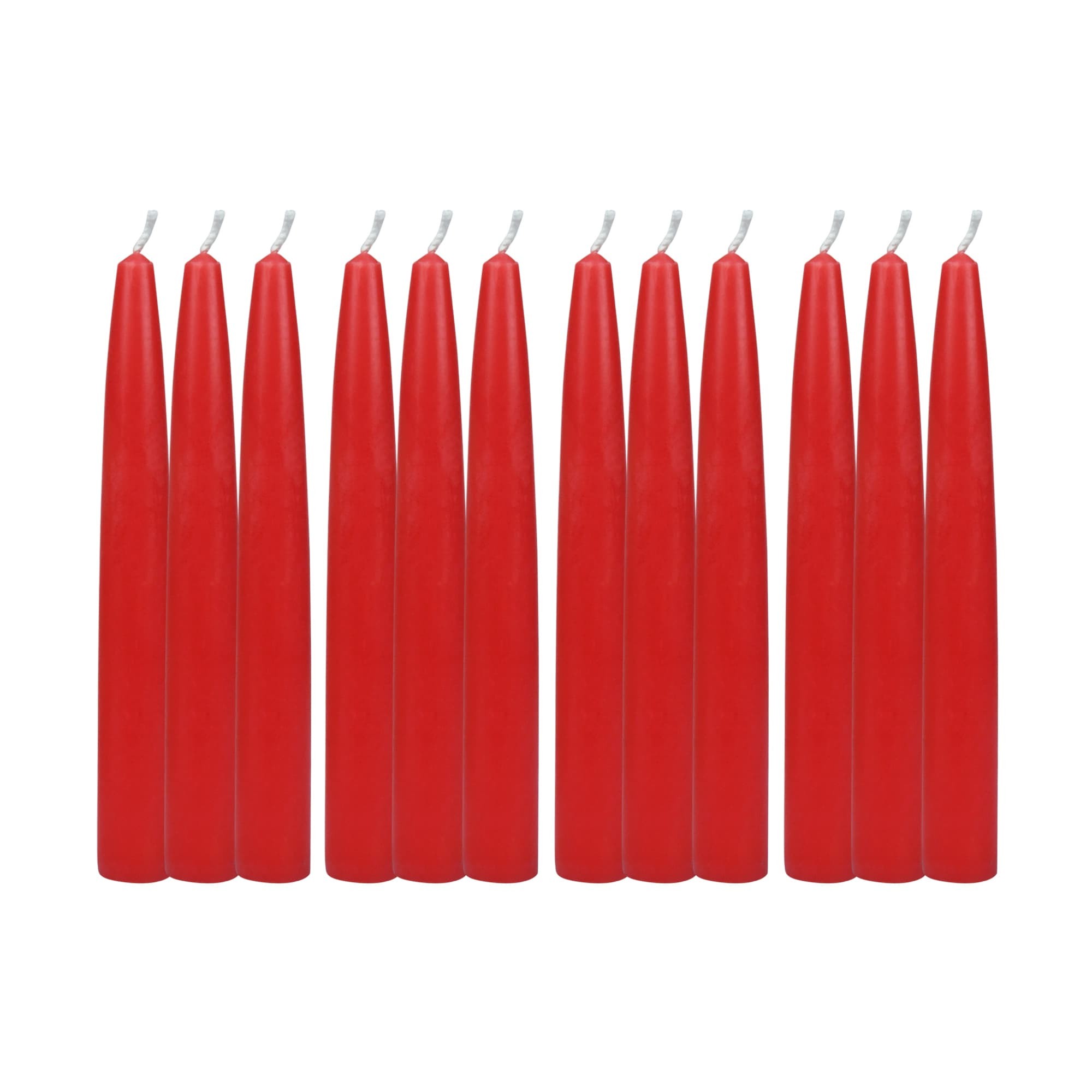 6 Inch Ruby Red Taper Candles (1 Dozen)