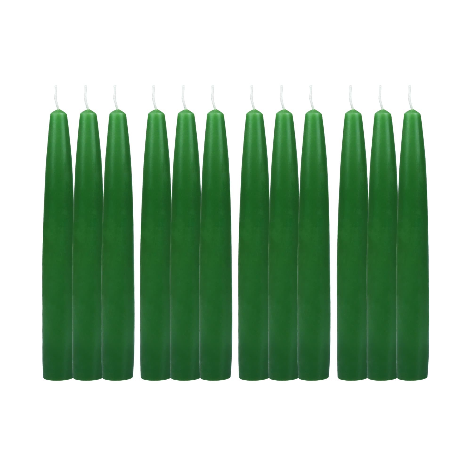 6 Inch Hunter Green Taper Candles (1 Dozen)