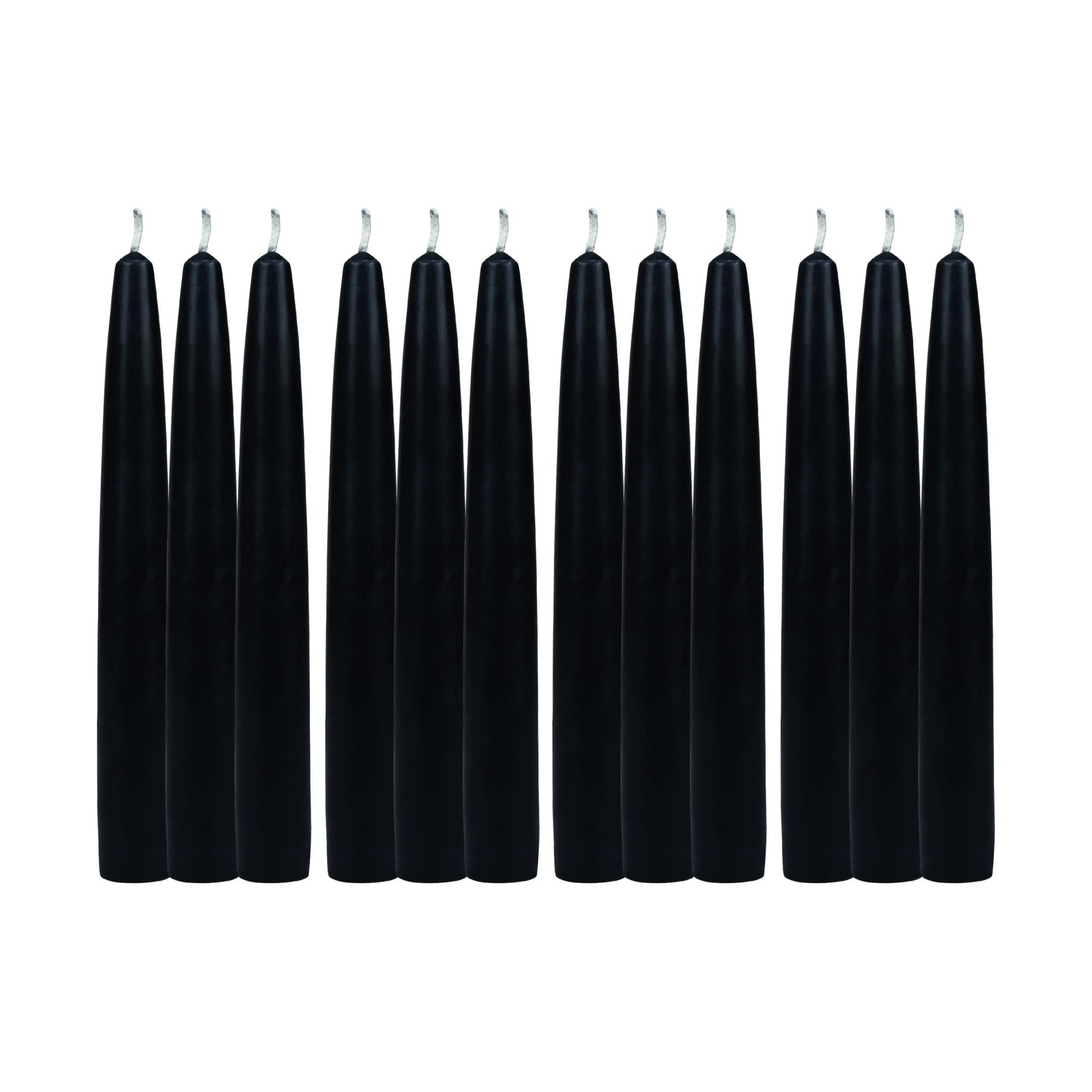 6 Inch Black Taper Candles (1 Dozen)