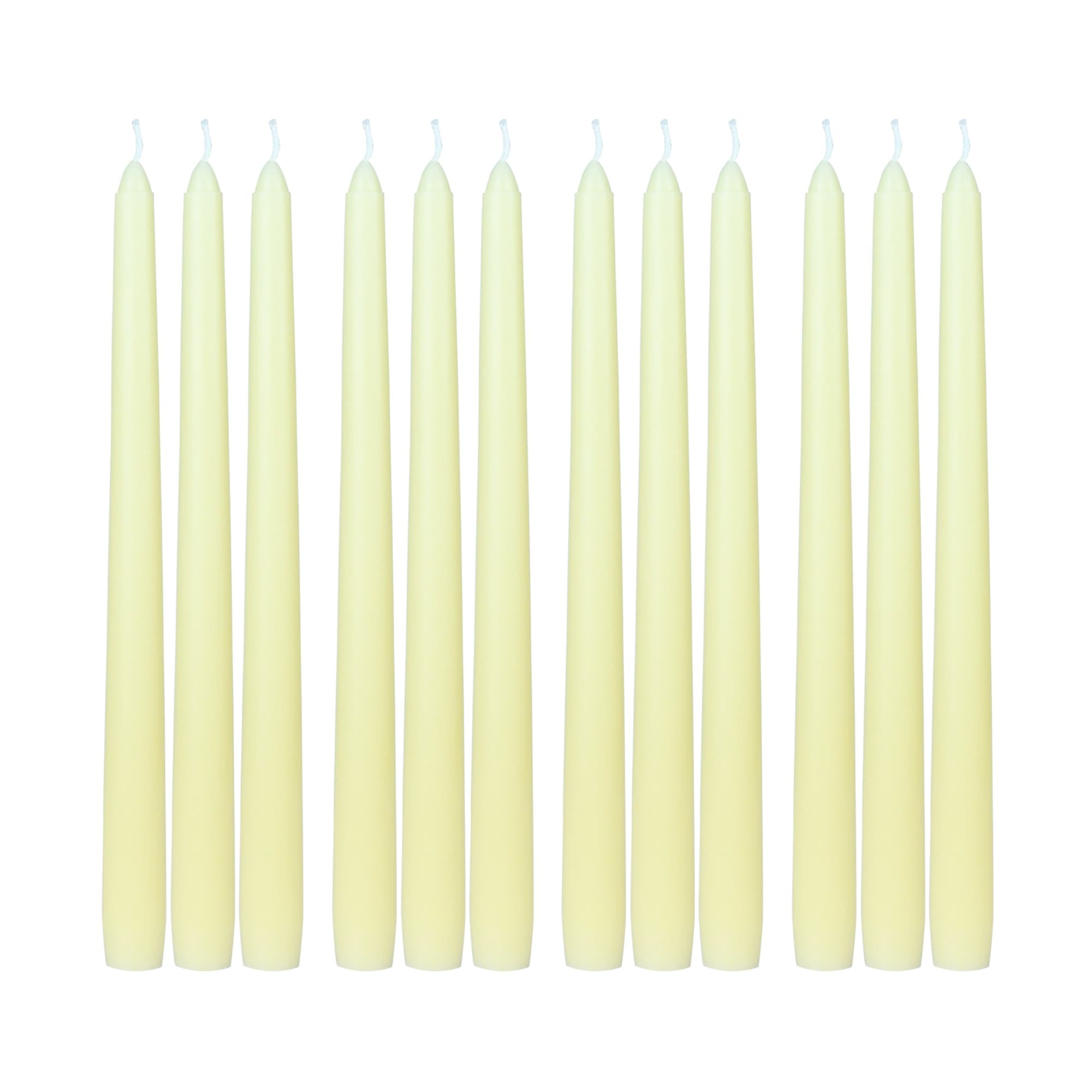 10 Inch Ivory Taper Candles (1 Dozen)
