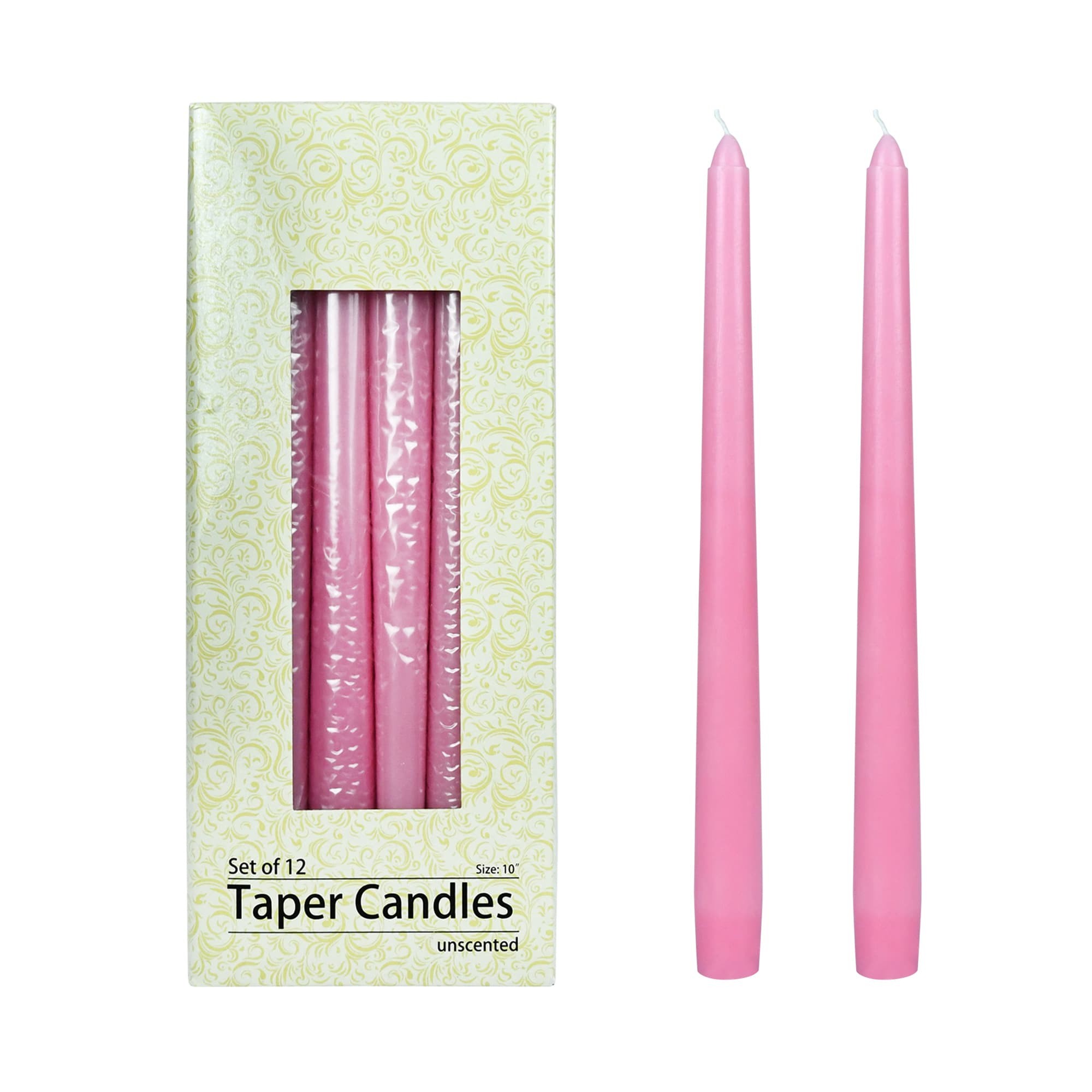 10 Inch Pink Taper Candles (144pcs/Case) Bulk 10 Inch Pink Taper Candles (144pcs/Case) Bulk
