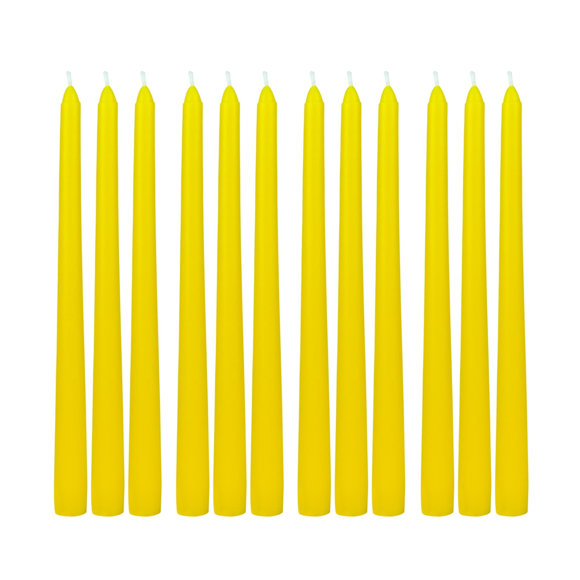 10 Inch Yellow Taper Candles (1 Dozen)
