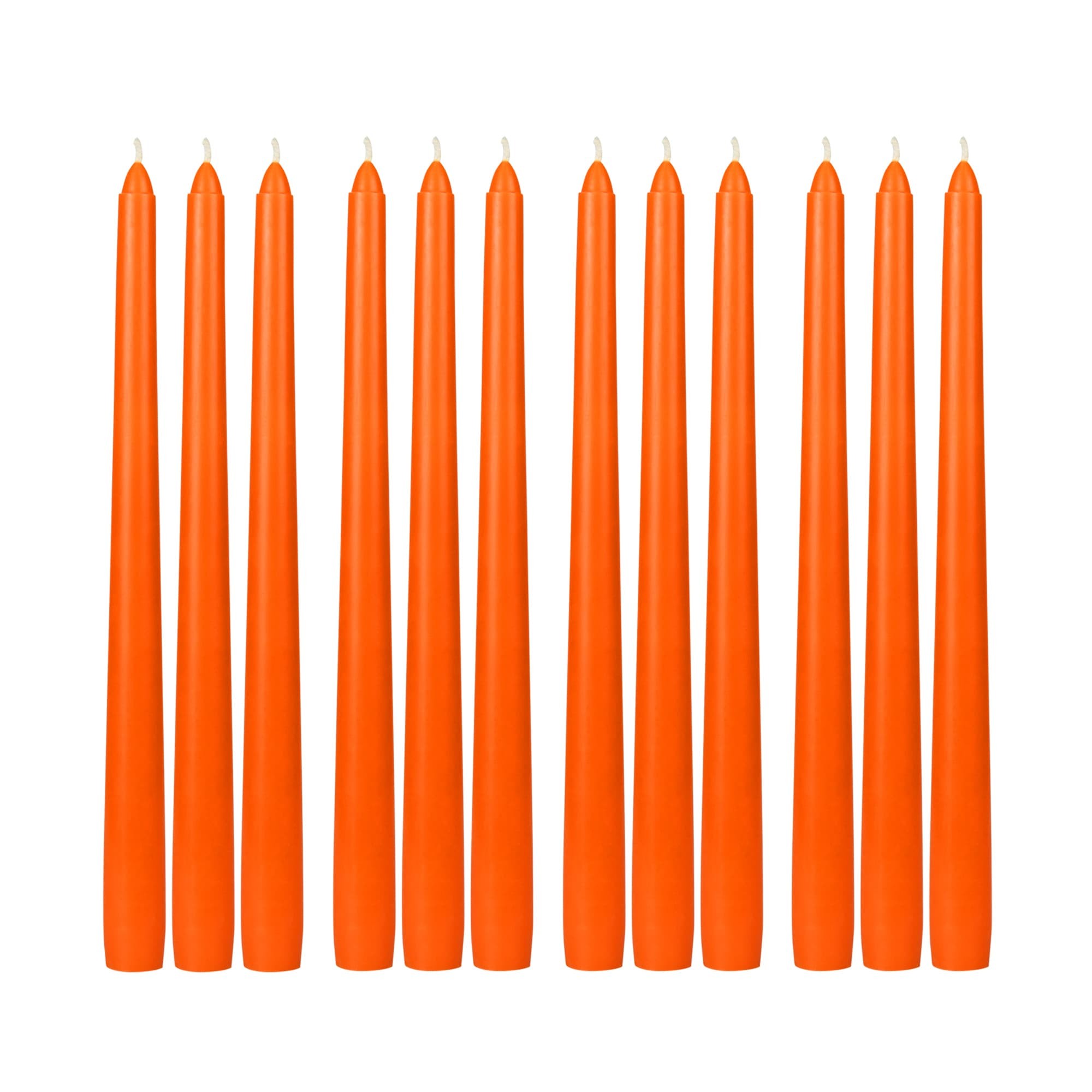 10 Inch Orange Taper Candles (1 Dozen)