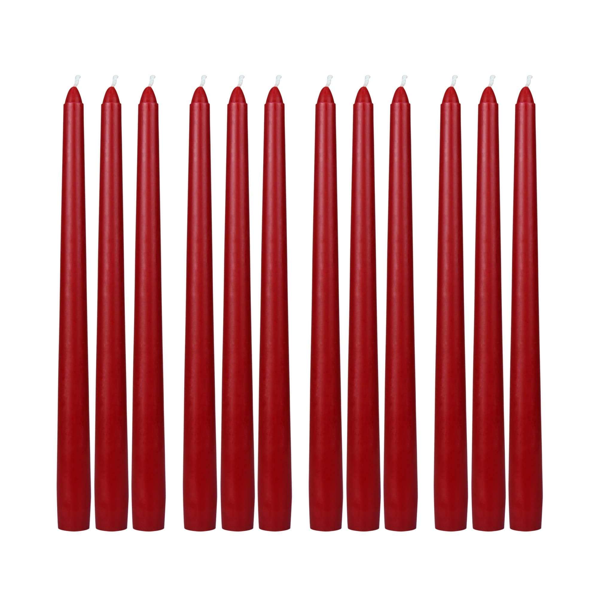10 Inch Red Taper Candles (144pcs/Case) Bulk