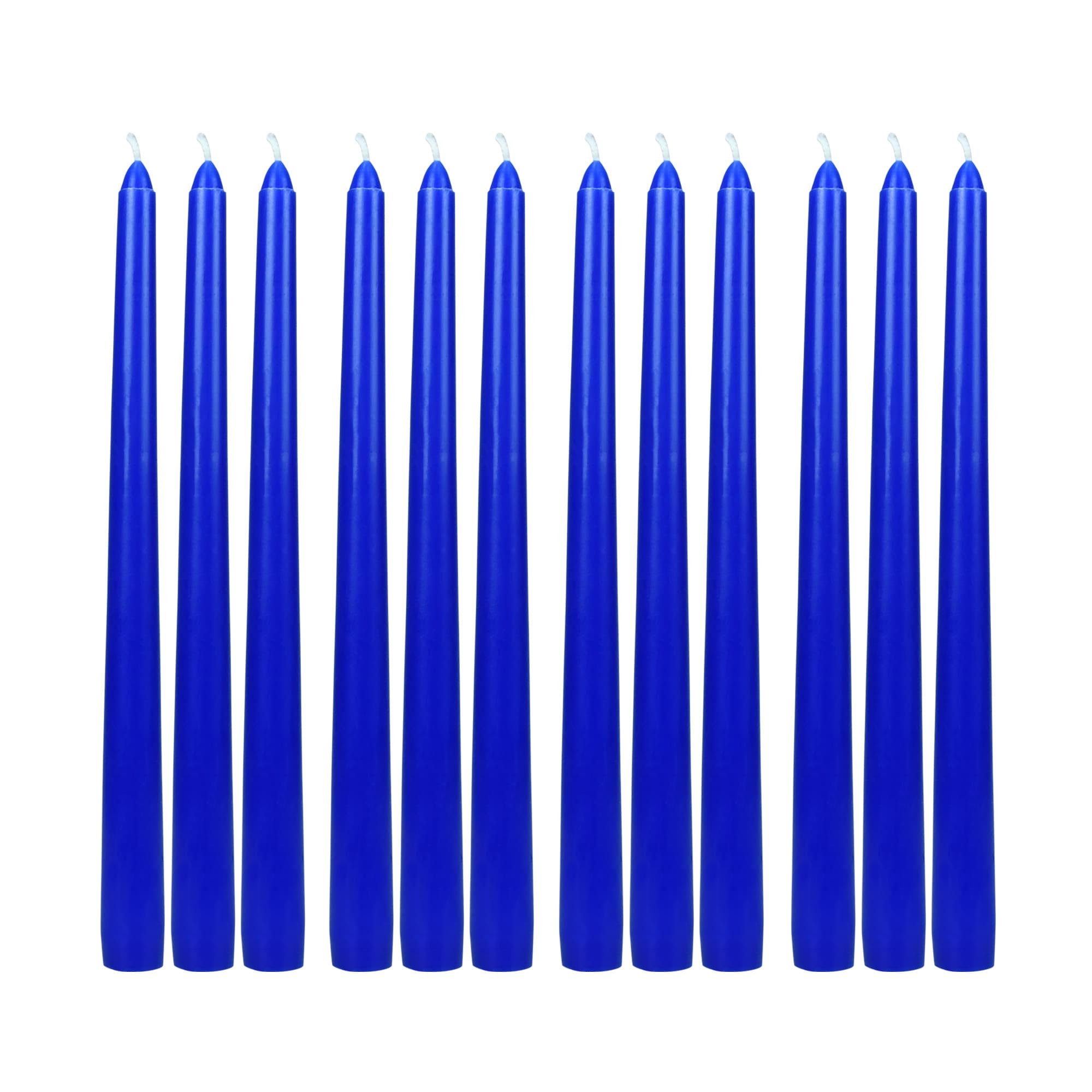 10 Inch Blue Taper Candles (144pcs/Case) Bulk