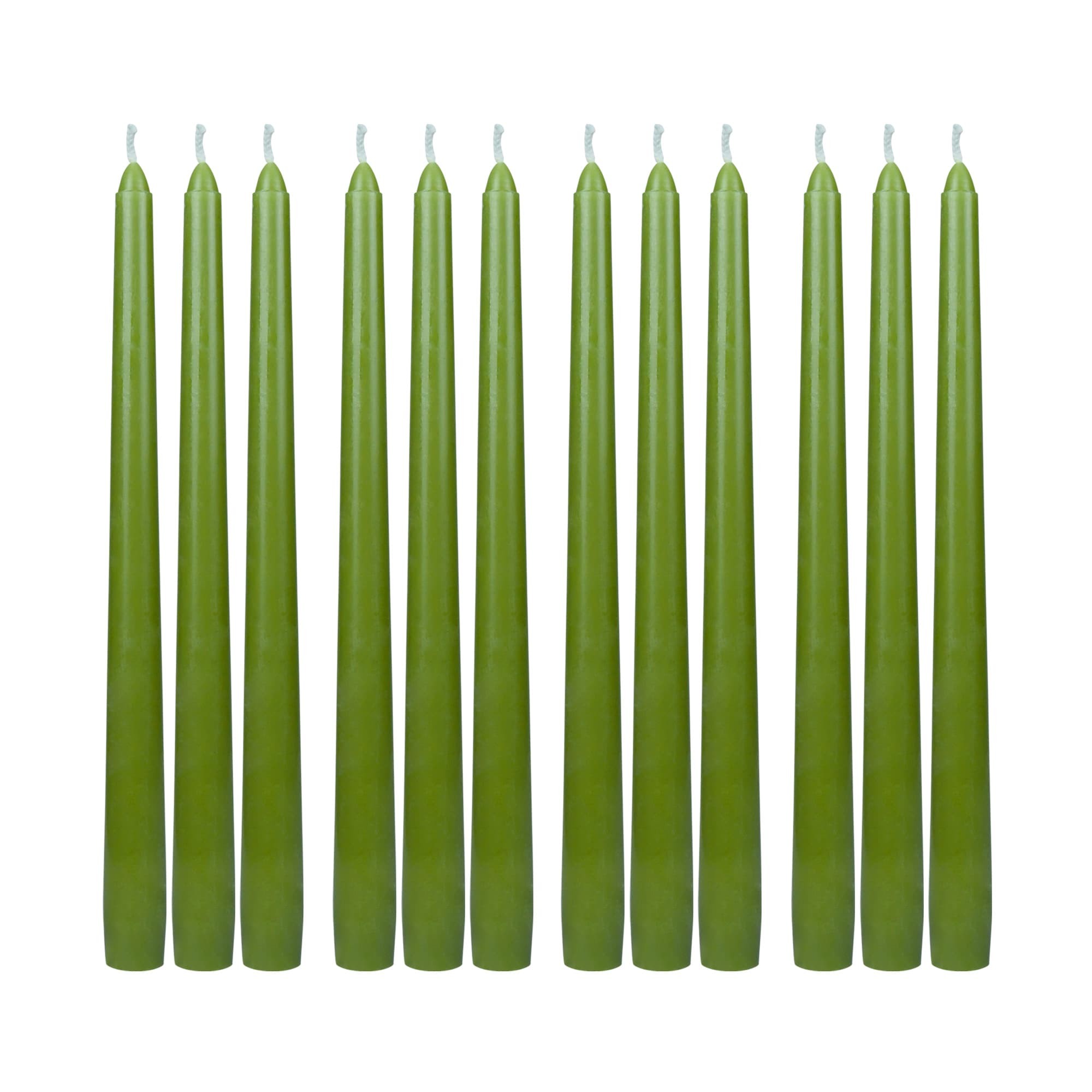 10 Inch Sage Green Taper Candles (1 Dozen)
