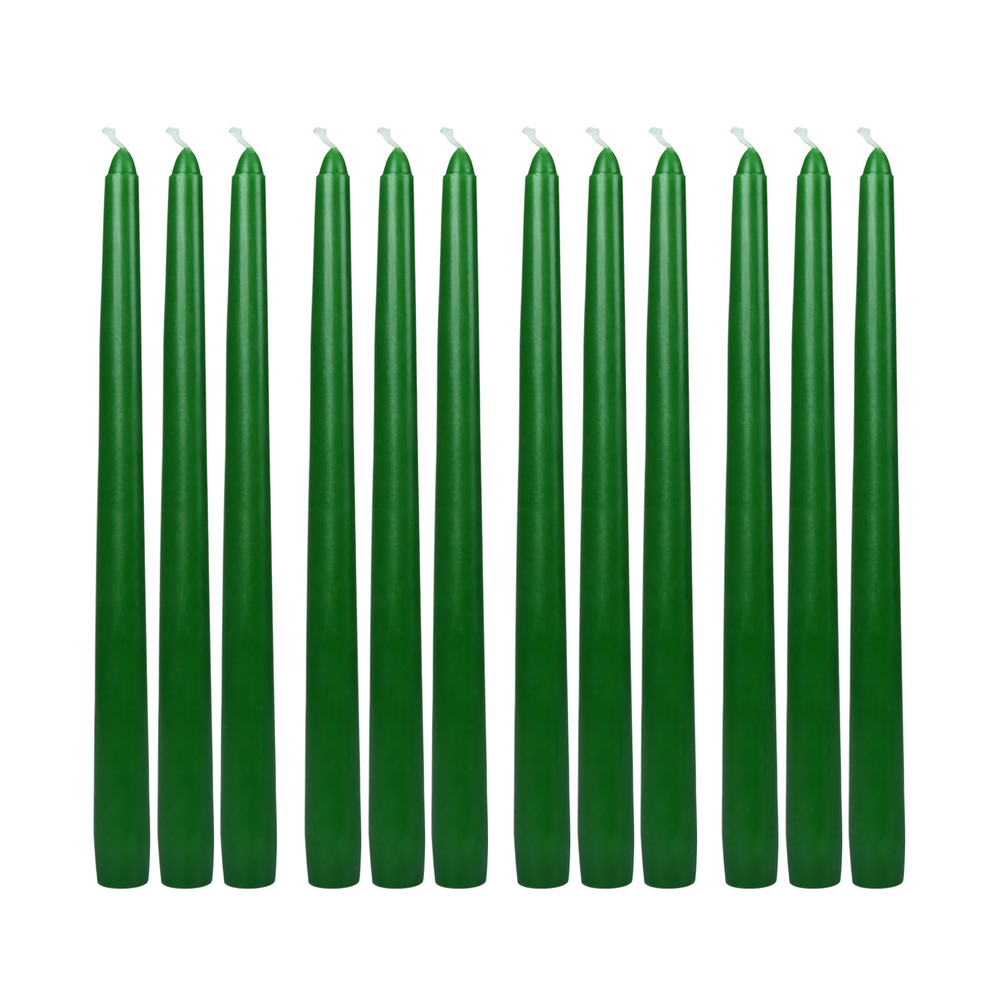 10 Inch Hunter Green Taper Candles (1 Dozen)
