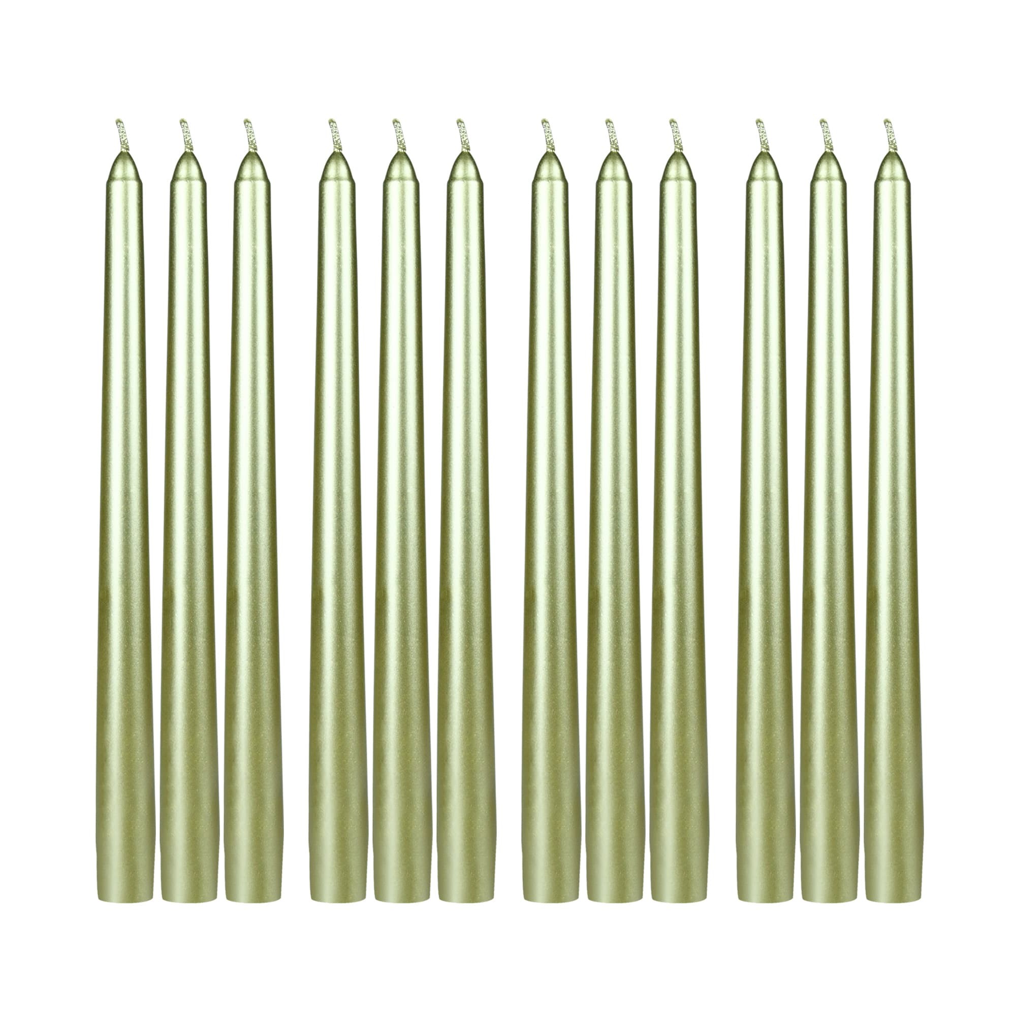 10 Inch Metallic Gold Taper Candles (144pcs/Case) Bulk 10 Inch Metallic Gold Taper Candles (144pcs/Case) Bulk