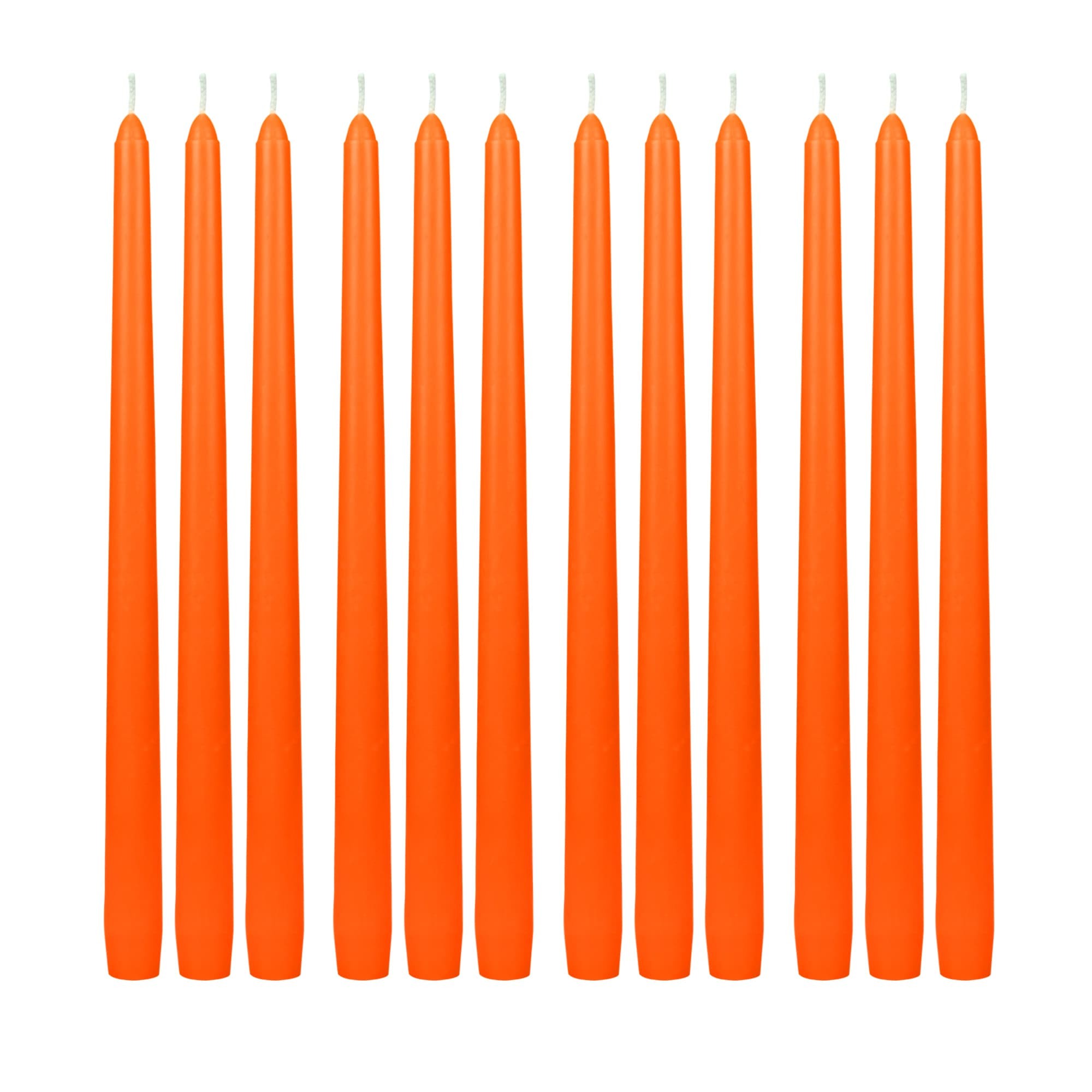 12 Inch Orange Taper Candles (1 Dozen)