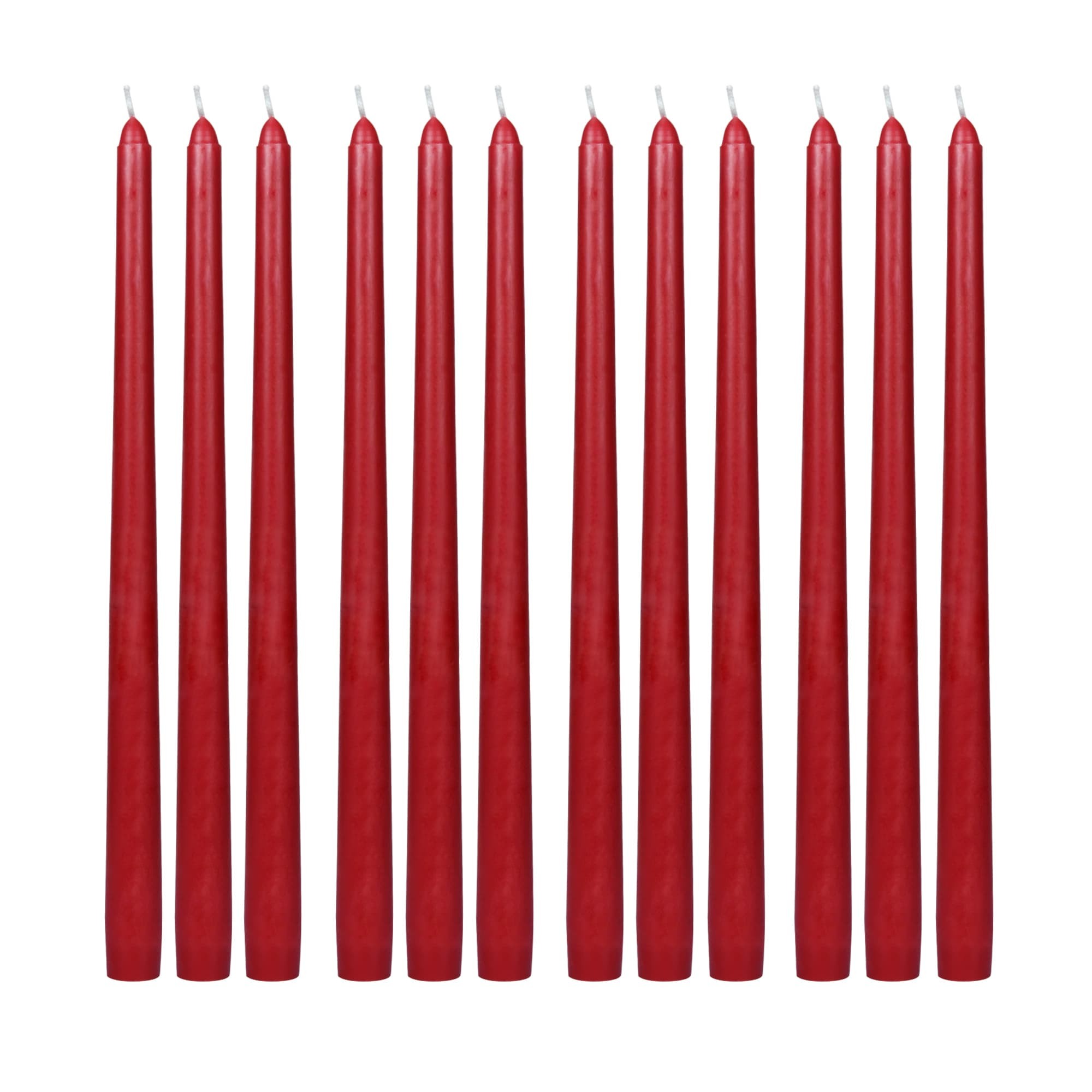 12 Inch Red Taper Candles (144pcs/Case) Bulk