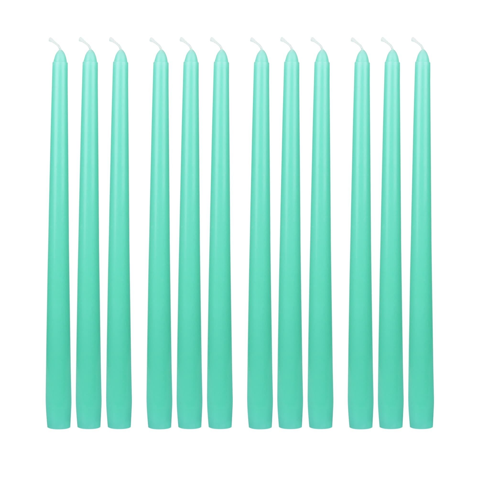 12 Inch Aqua Taper Candles (144pcs/Case) Bulk