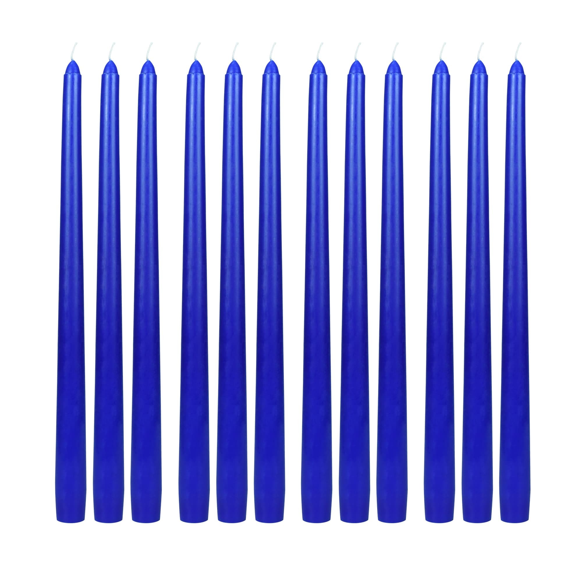 12 Inch Blue Taper Candles (144pcs/Case) Bulk