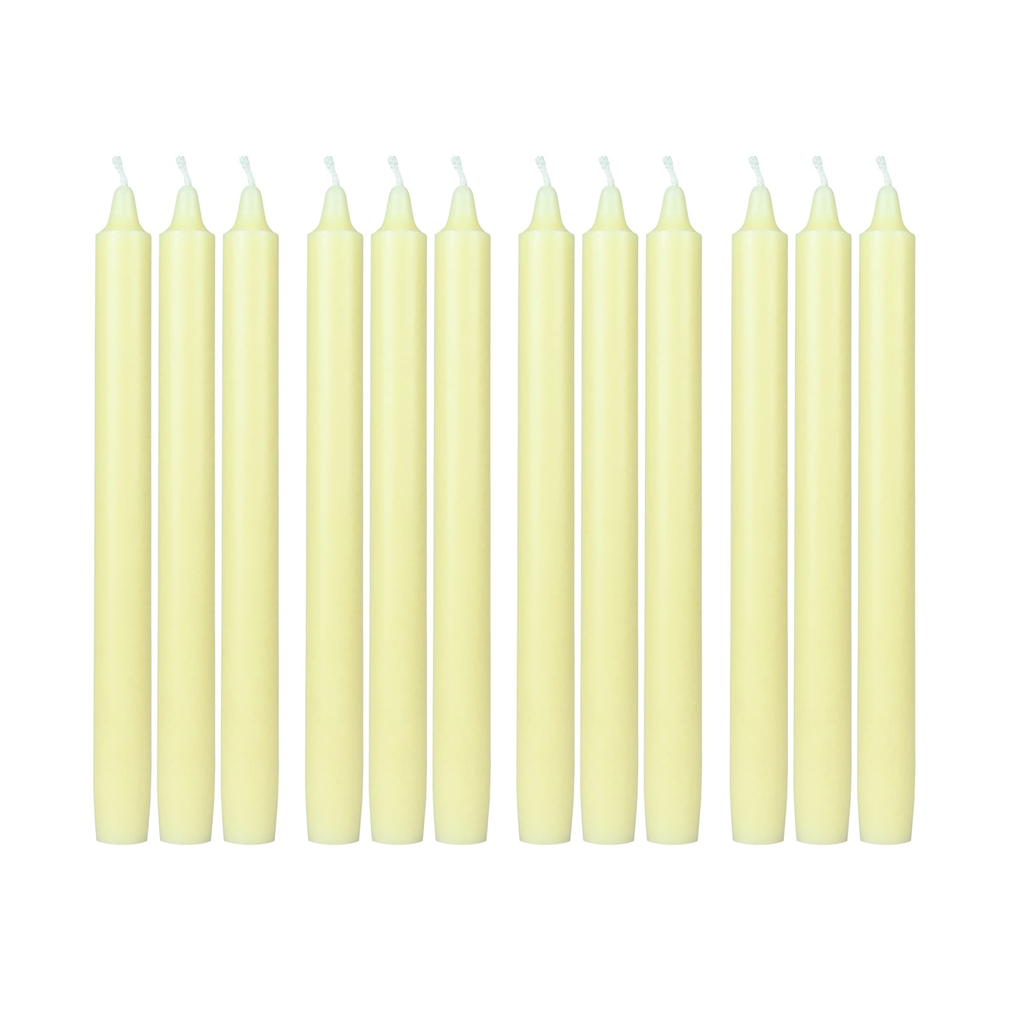 10 Inch Ivory Straight Taper Candles (1 Dozen)
