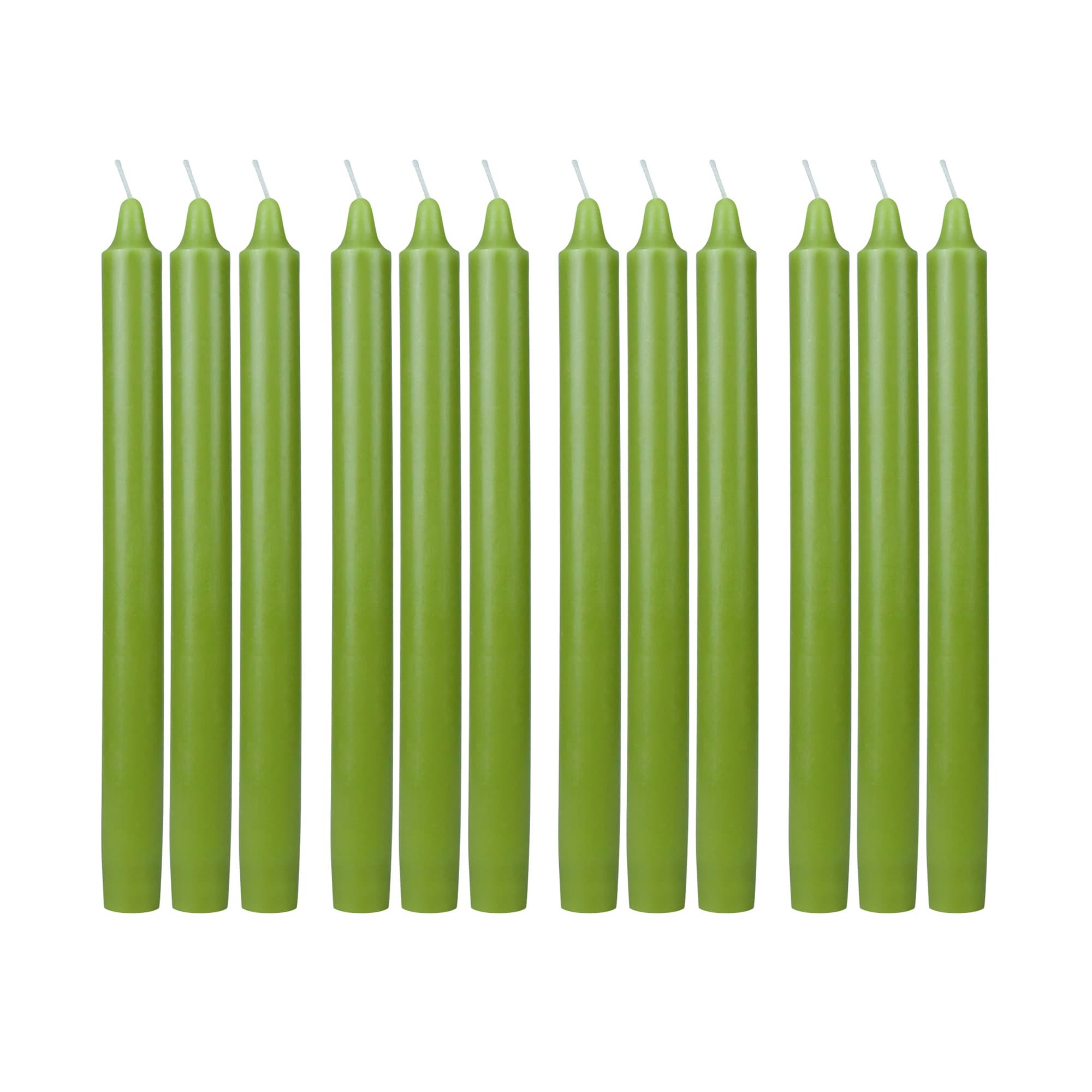 10 Inch Sage Green Straight Taper Candles (1 Dozen)