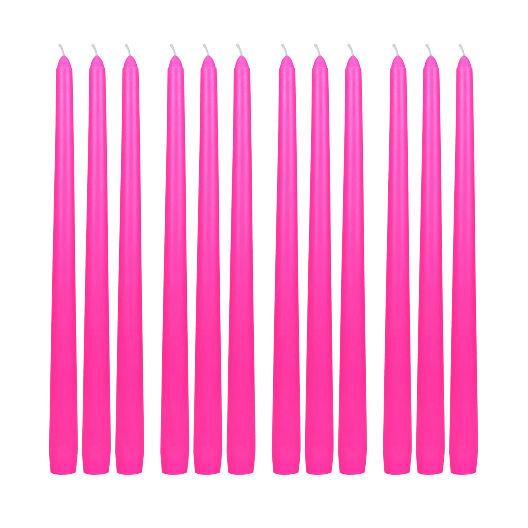 12 Inch Hot Pink Taper Candles (1 Dozen) 12 Inch Hot Pink Taper Candles (1 Dozen)