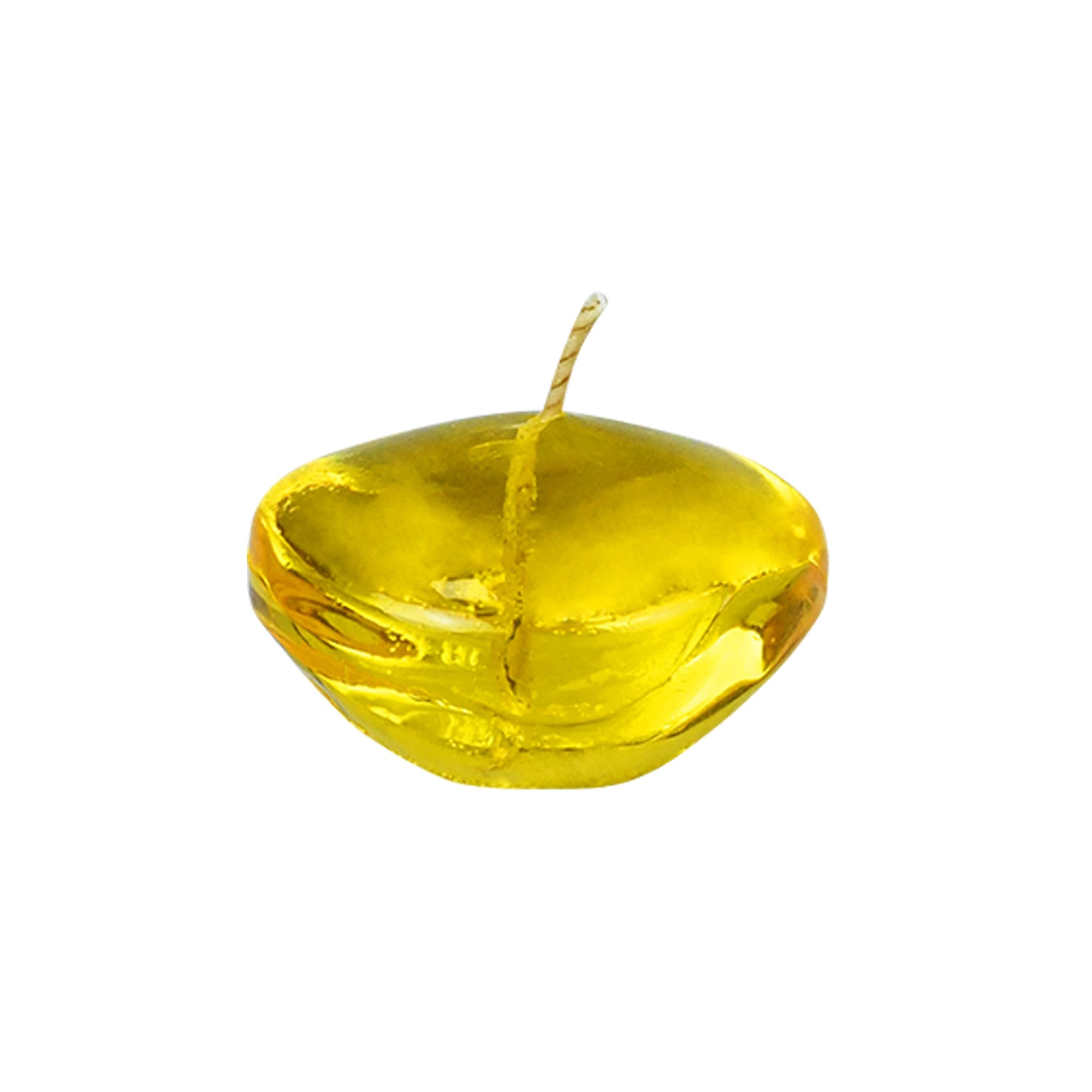 1.75 Inch Clear Yellow Gel Floating Candles (12pc/Box)
