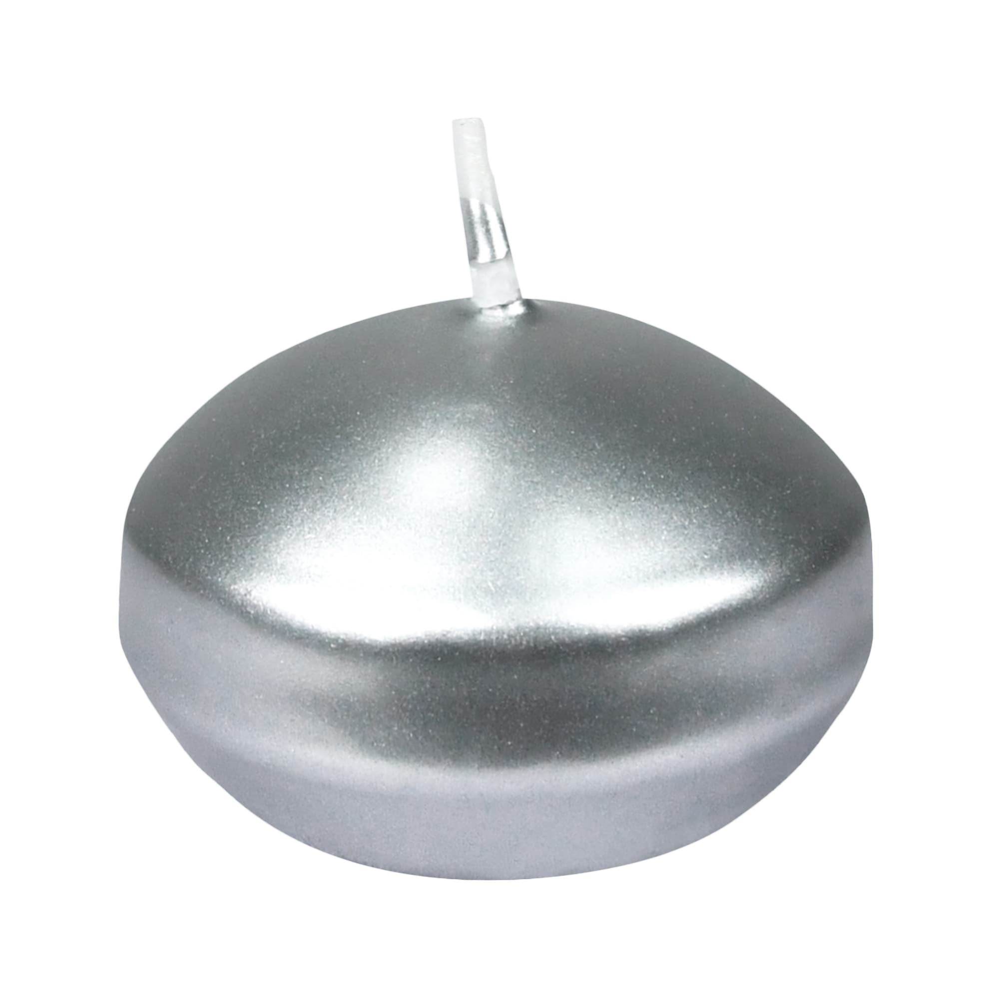 1 3/4 Inch Metallic Silver Floating Candles (144pcs/Case) Bulk