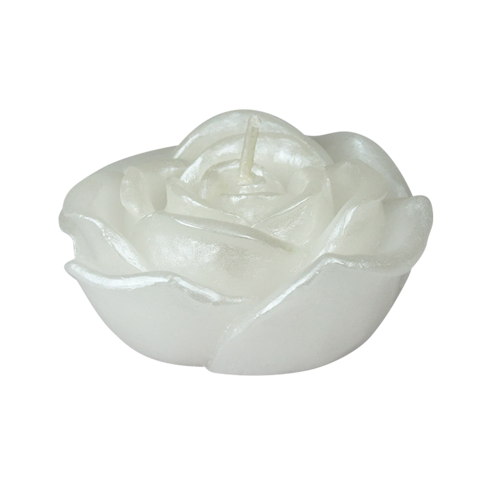 3 Inch White Rose Floating Candles (12pc/Box)