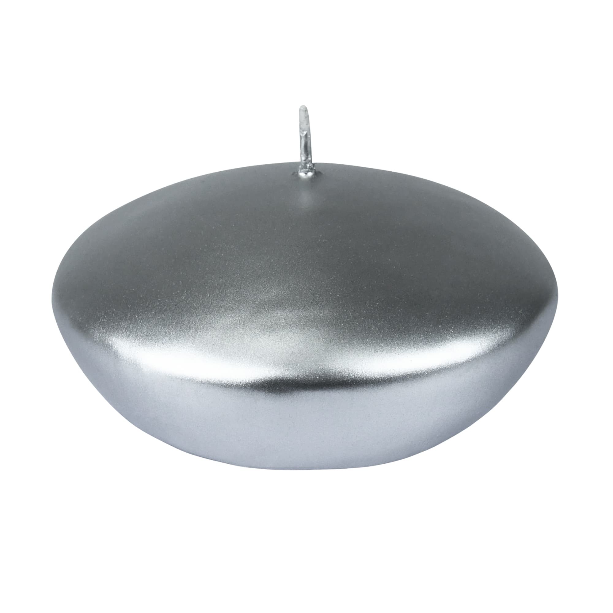 4 Inch Metallic Silver Floating Candles (3pc/Box)