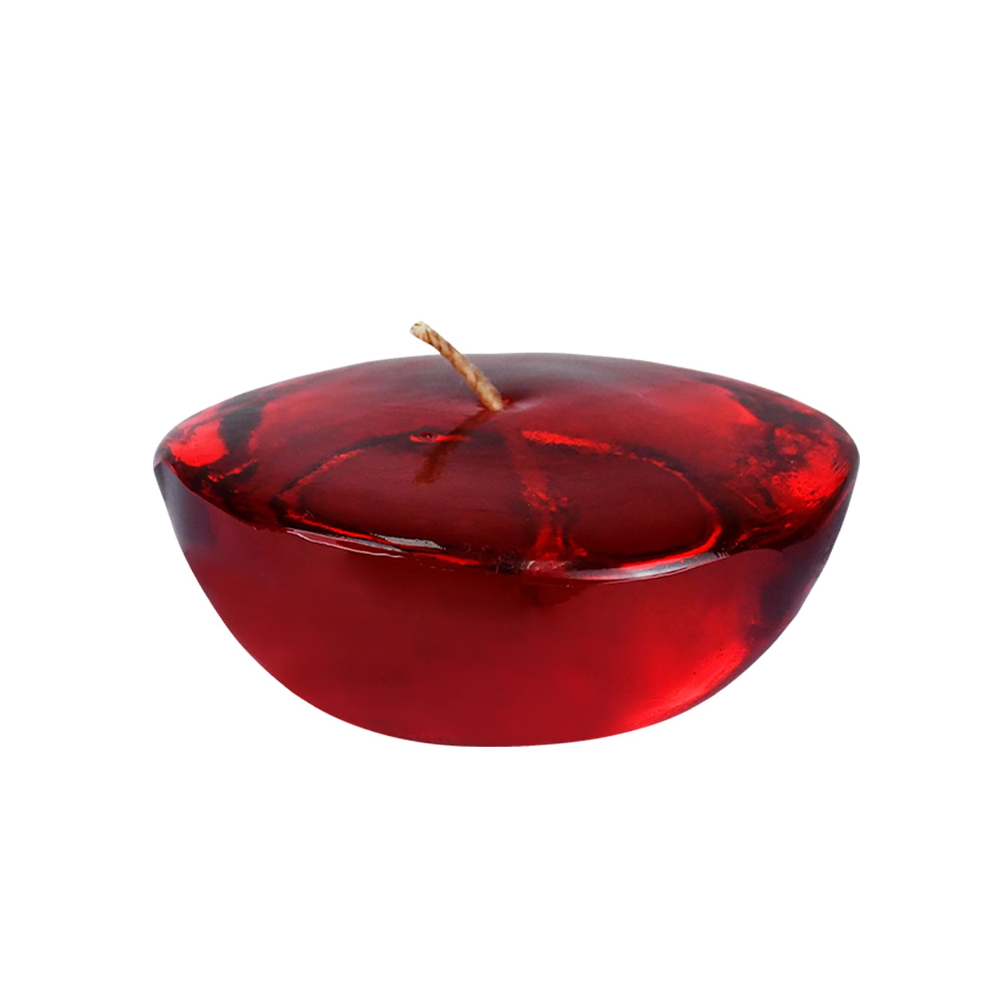 3 Inch Clear Red Gel Floating Candles (72pcs/Case) Bulk