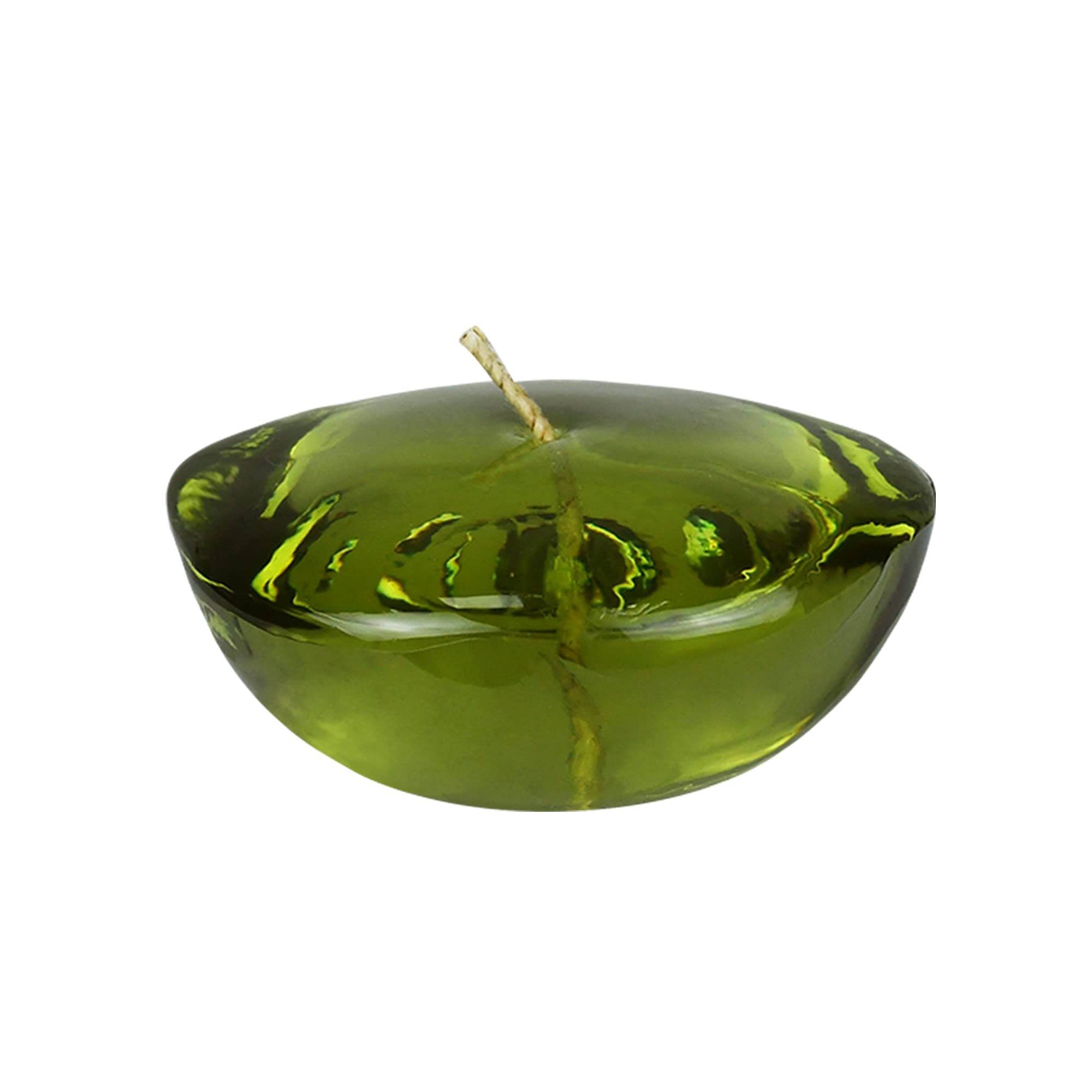 3 Inch Clear Sage Green Gel Floating Candles (6pc/Box)