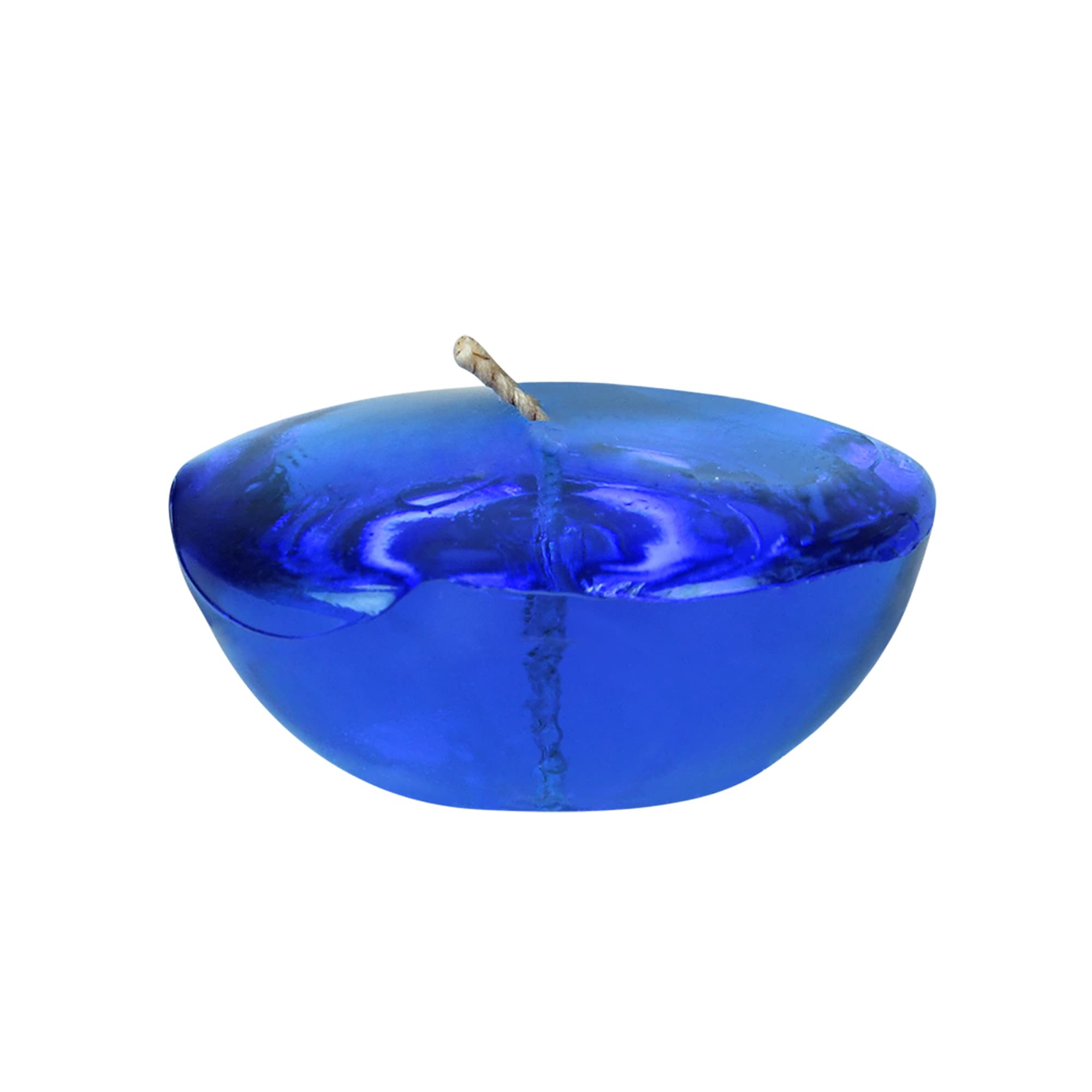 3 Inch Clear Blue Gel Floating Candles (72pcs/Case) Bulk