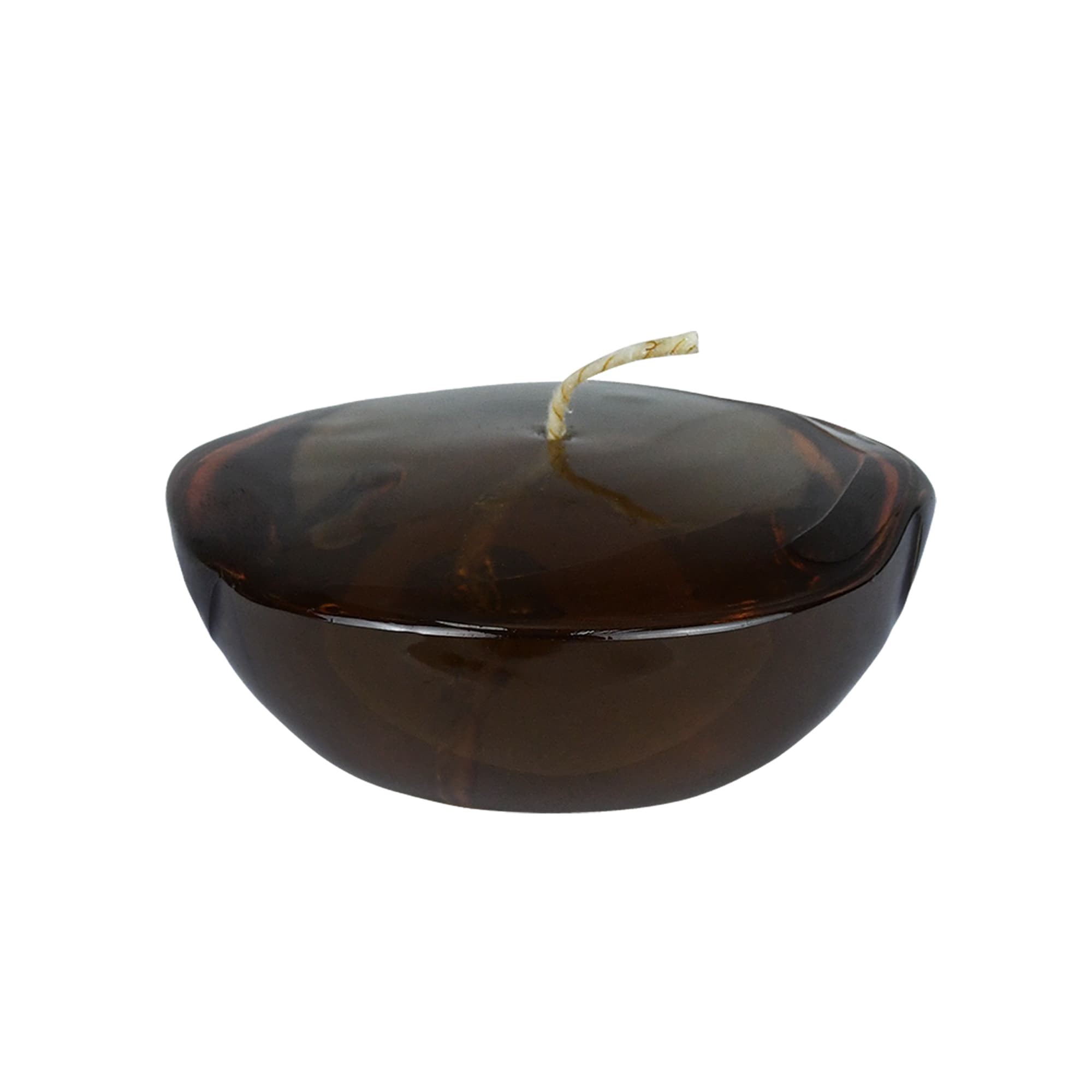 3 Inch Clear Brown Gel Floating Candles (72pcs/Case) Bulk