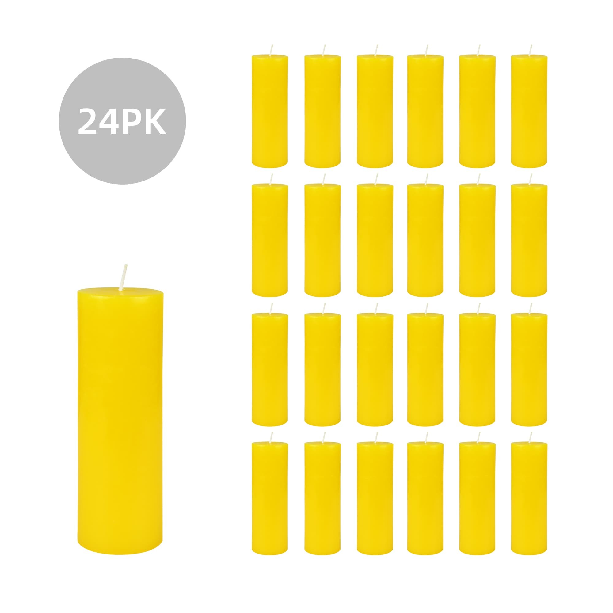 2 x 6 Inch Yellow Citronella Pillar Candle (24pcs/Case) Bulk
