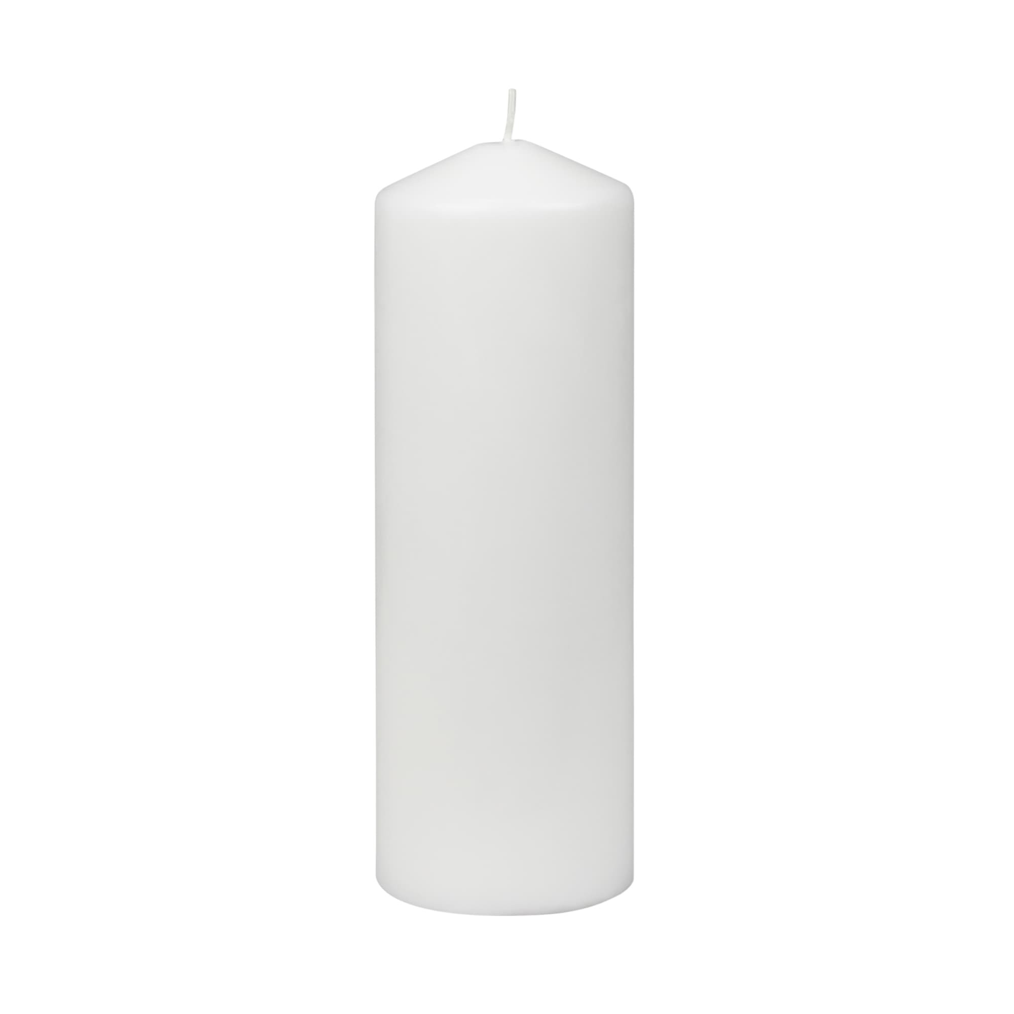 3 x 9 Inch White Pillar Candles