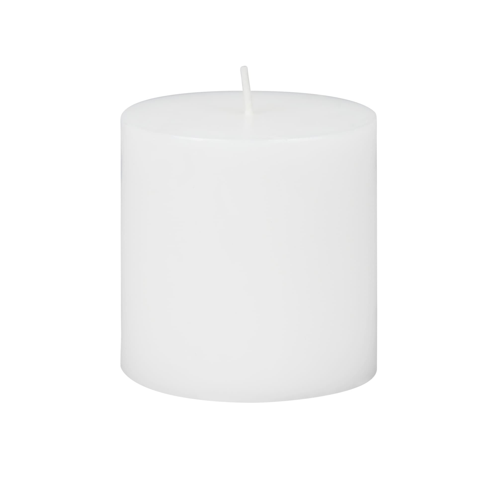 3 x 3 Inch White Pillar Candle