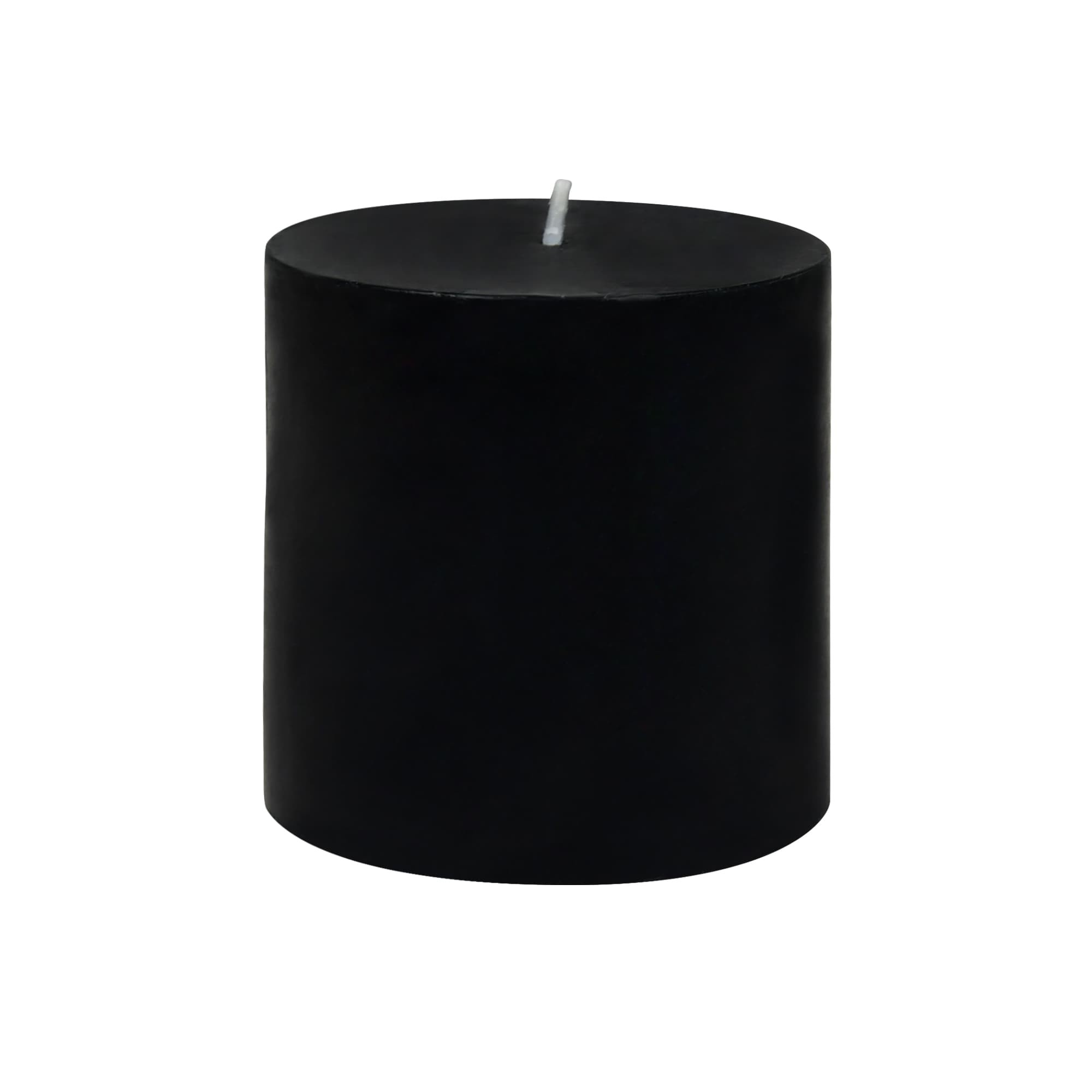 3 x 3 Inch Black Pillar Candle