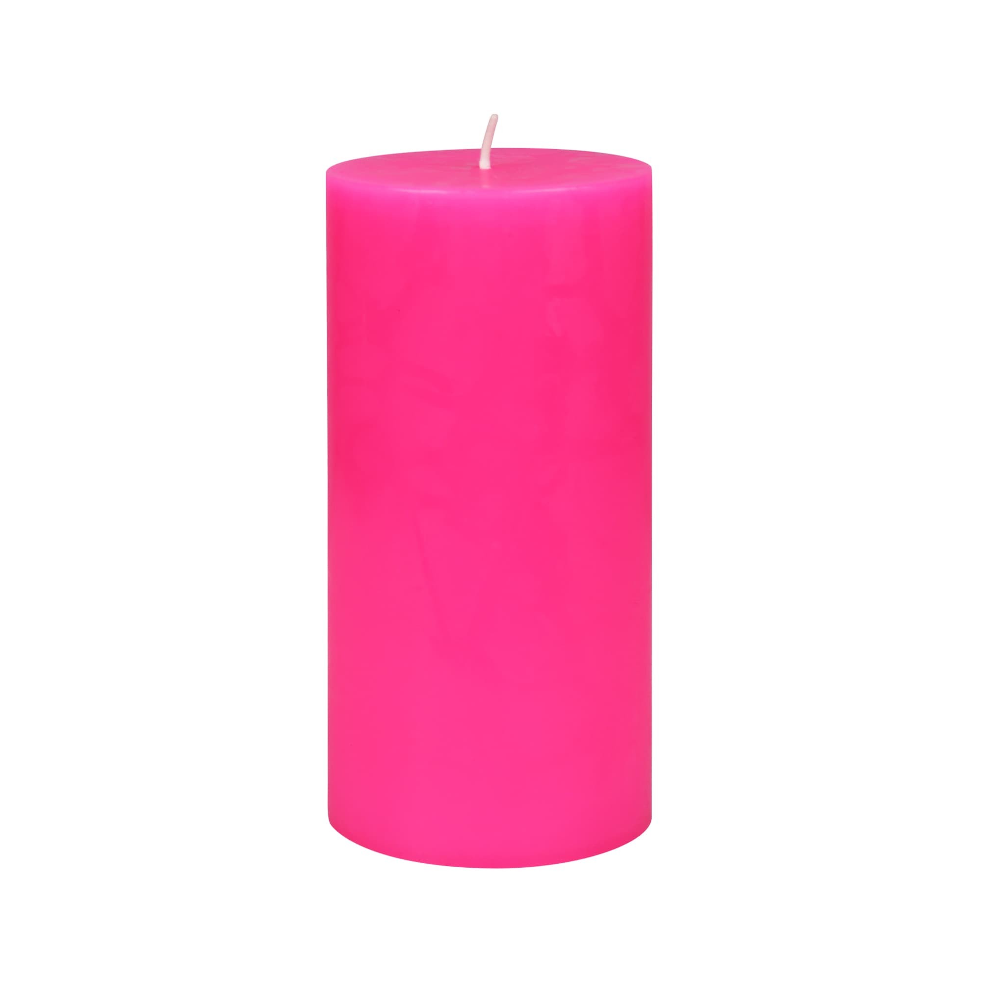 3 x 6 Inch Hot Pink Pillar Candle