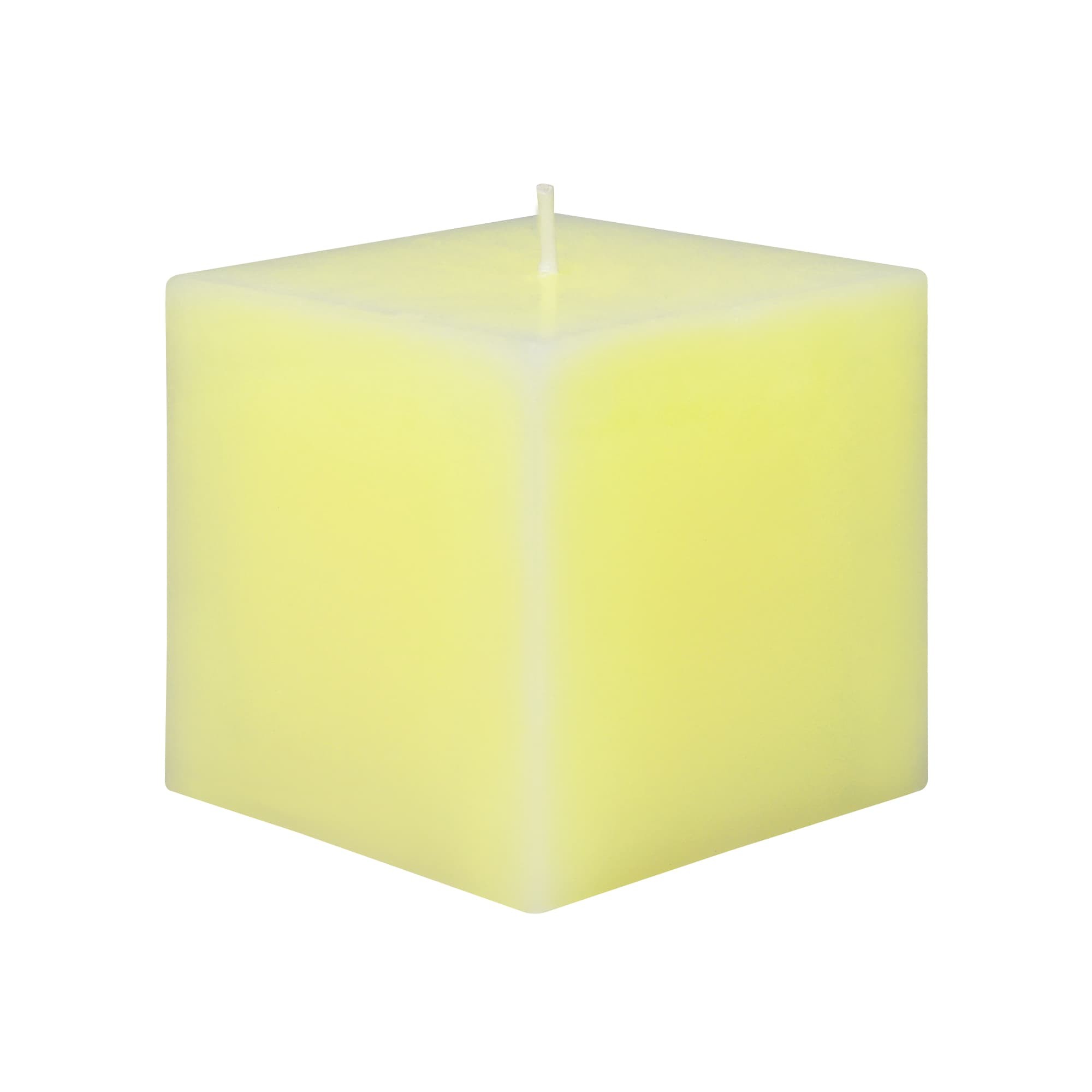 3 x 3 Inch Ivory Square Pillar Candles
