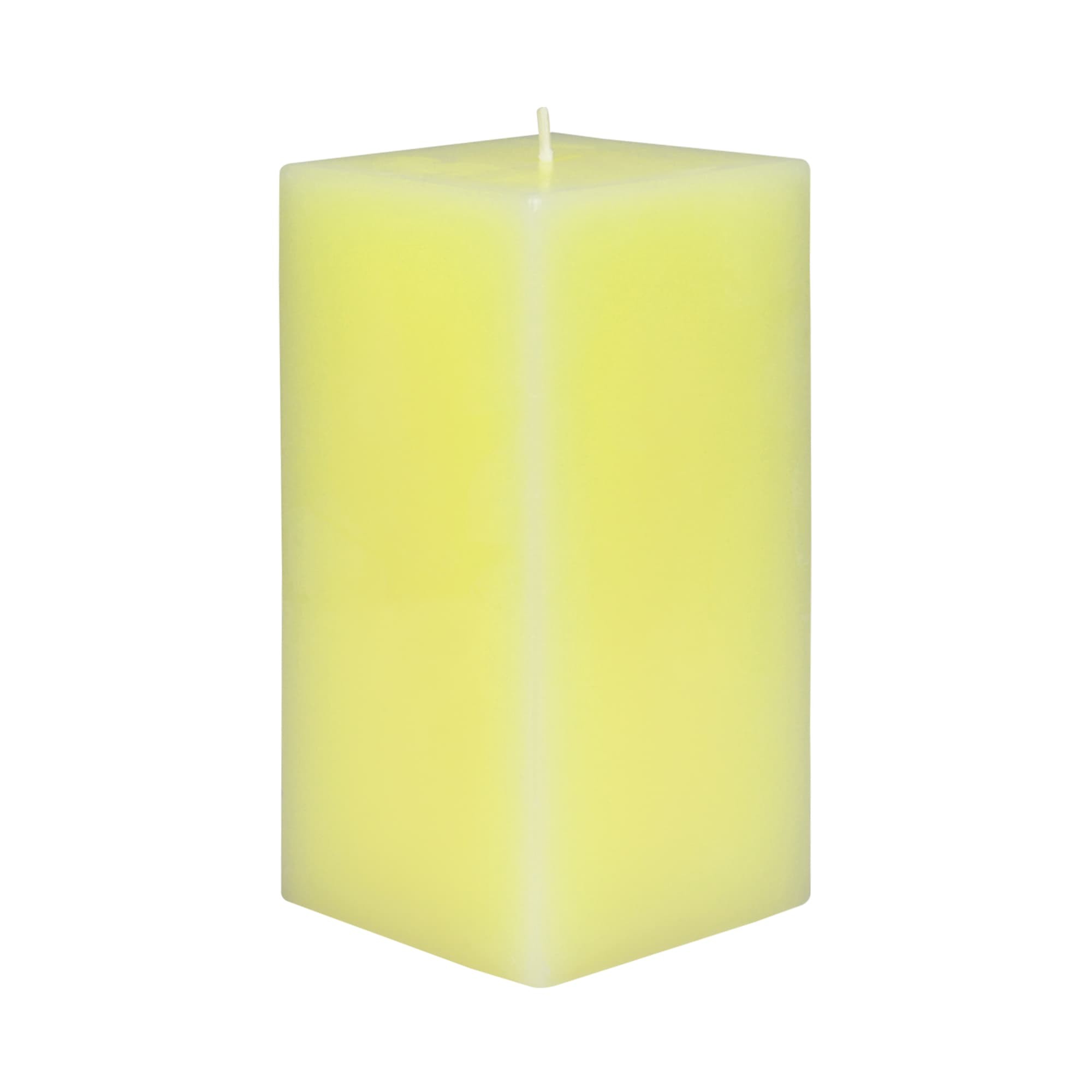3 x 6 Inch Ivory Square Pillar Candle