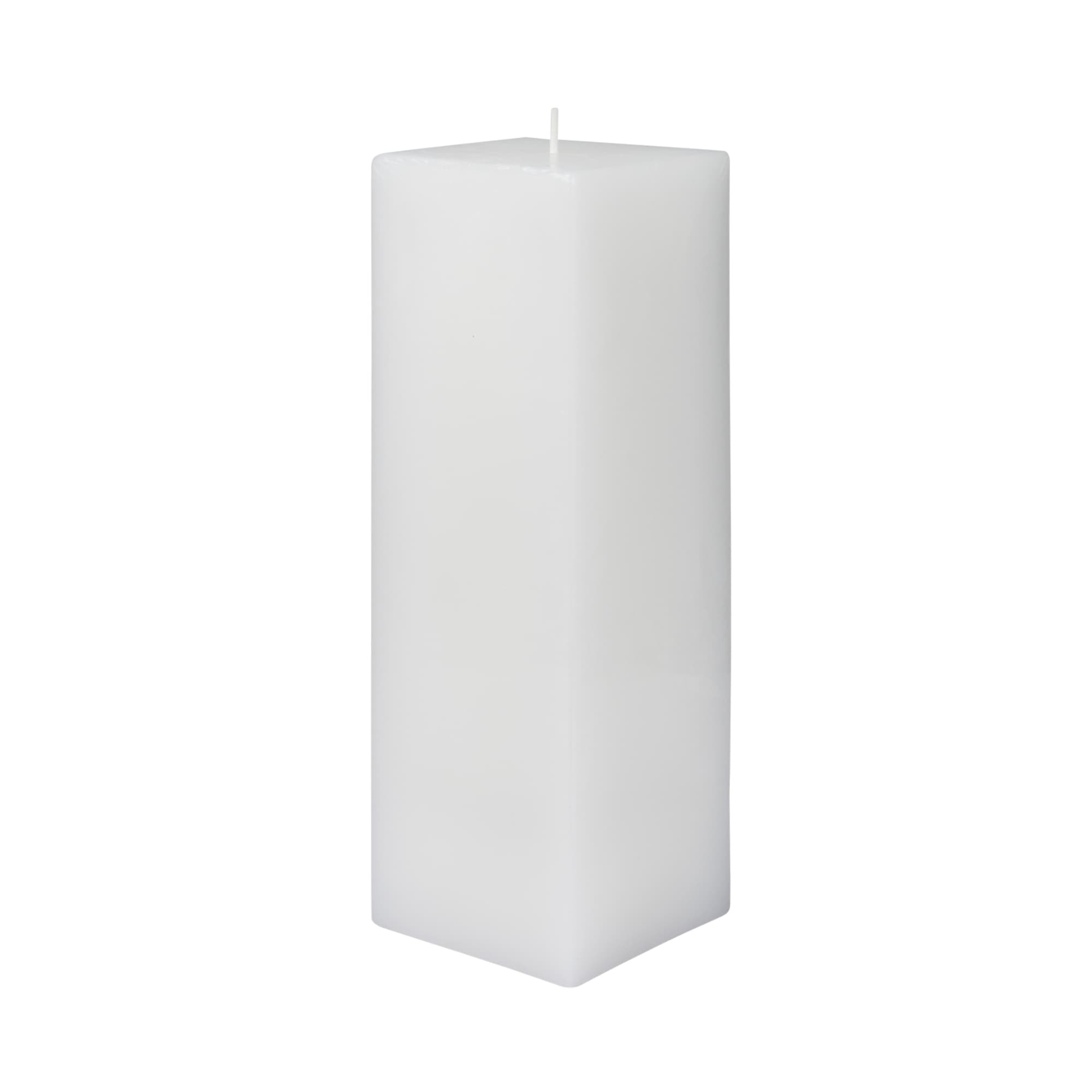 3 x 9 Inch White Square Pillar Candle