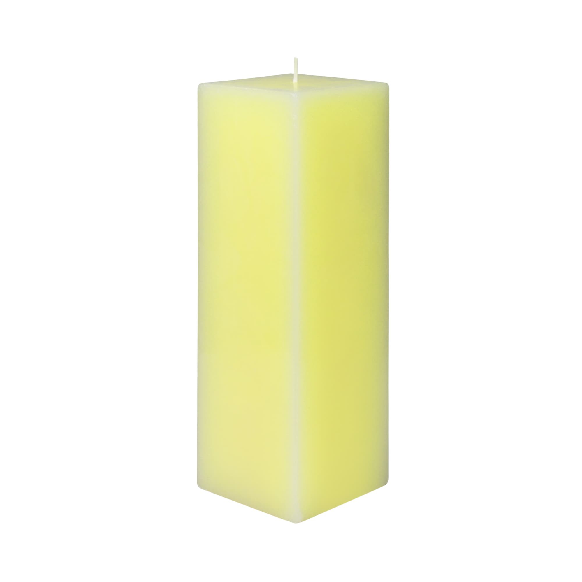 3 x 9 Inch Ivory Square Pillar Candle