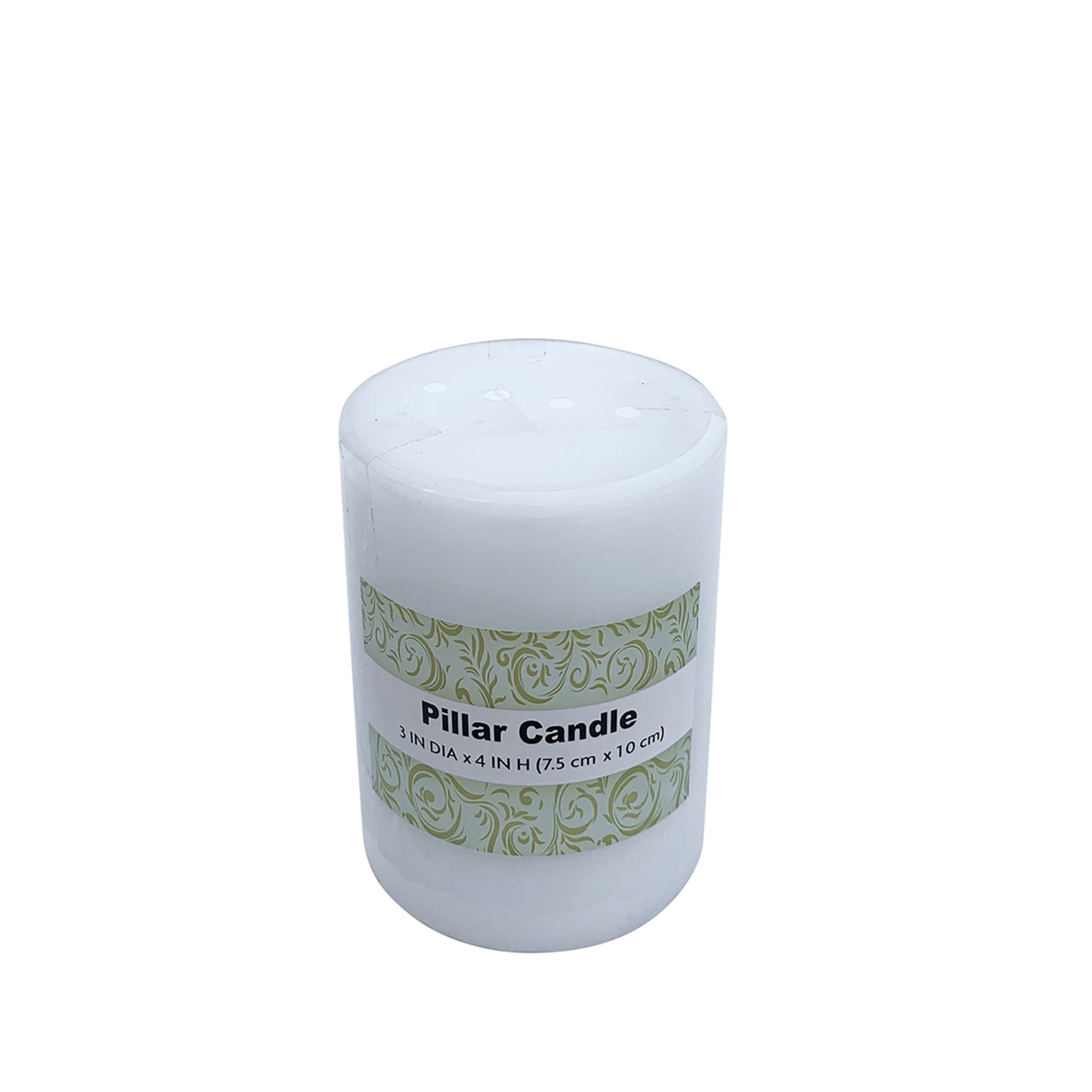3 x 4 Inch White Pillar Candles - Set of 24