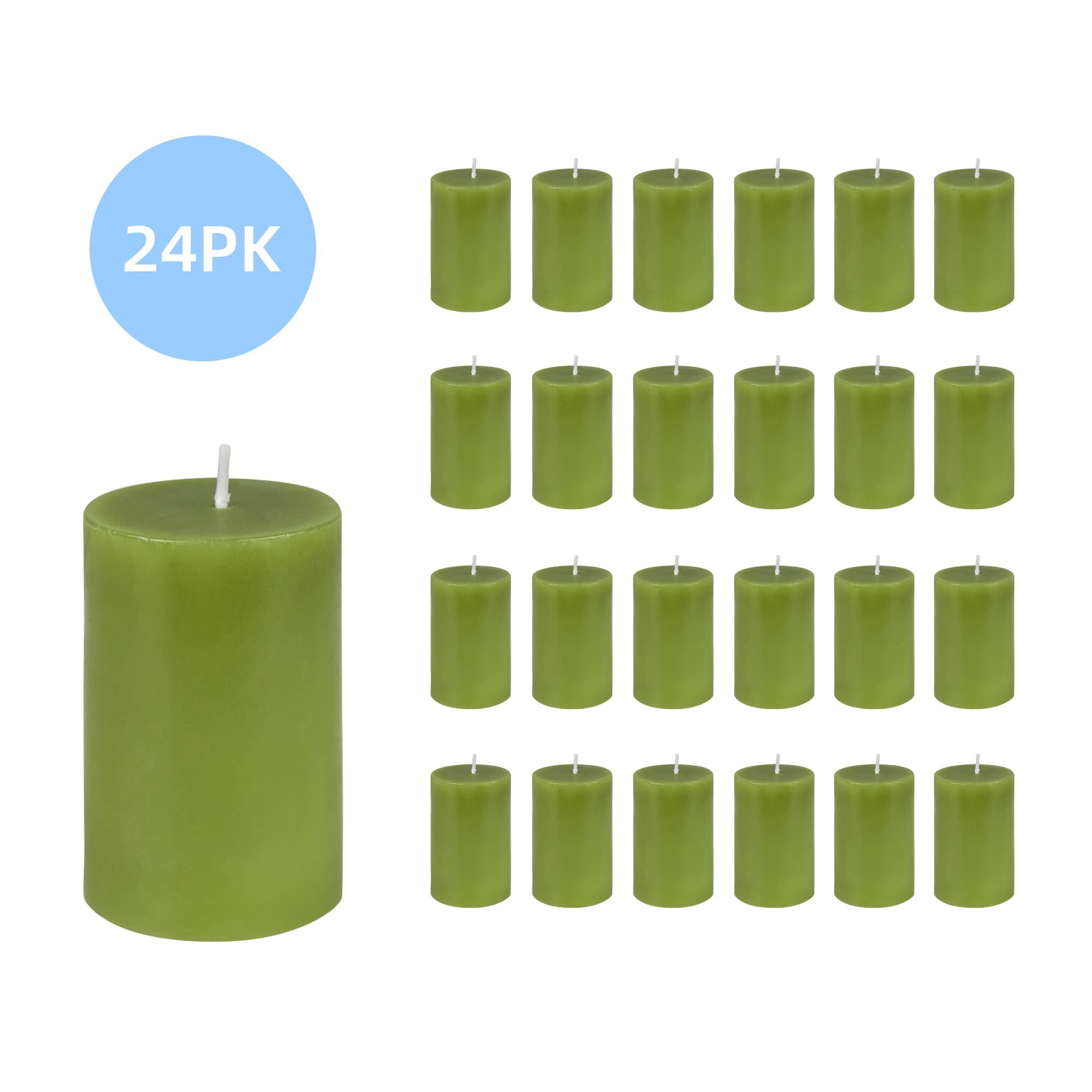 2 x 3 Inch Sage Green Pillar Candle (24pcs/Case) Bulk 2 x 3 Inch Sage Green Pillar Candle (24pcs/Case) Bulk