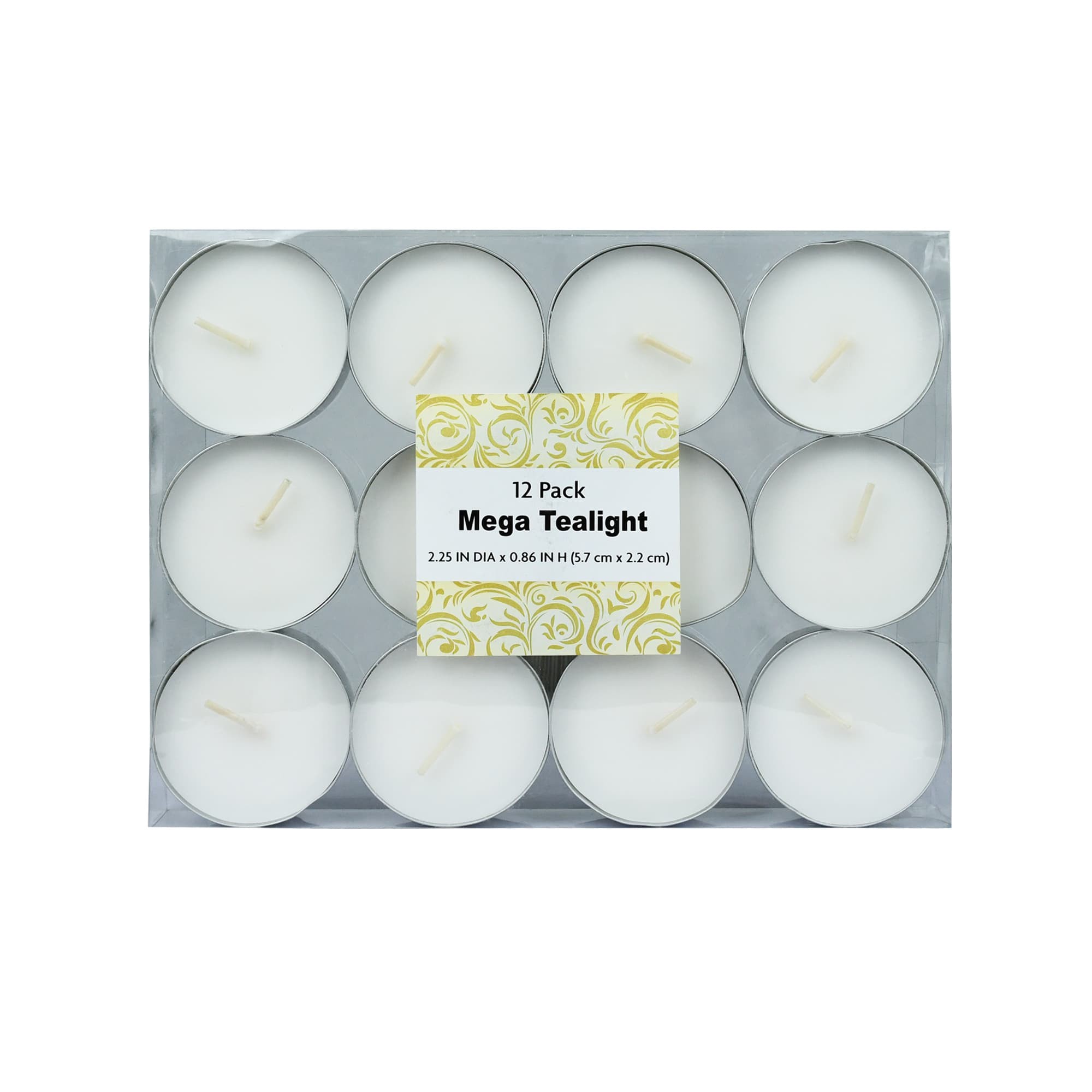 Mega Oversized White Tealights (12pc/Box)