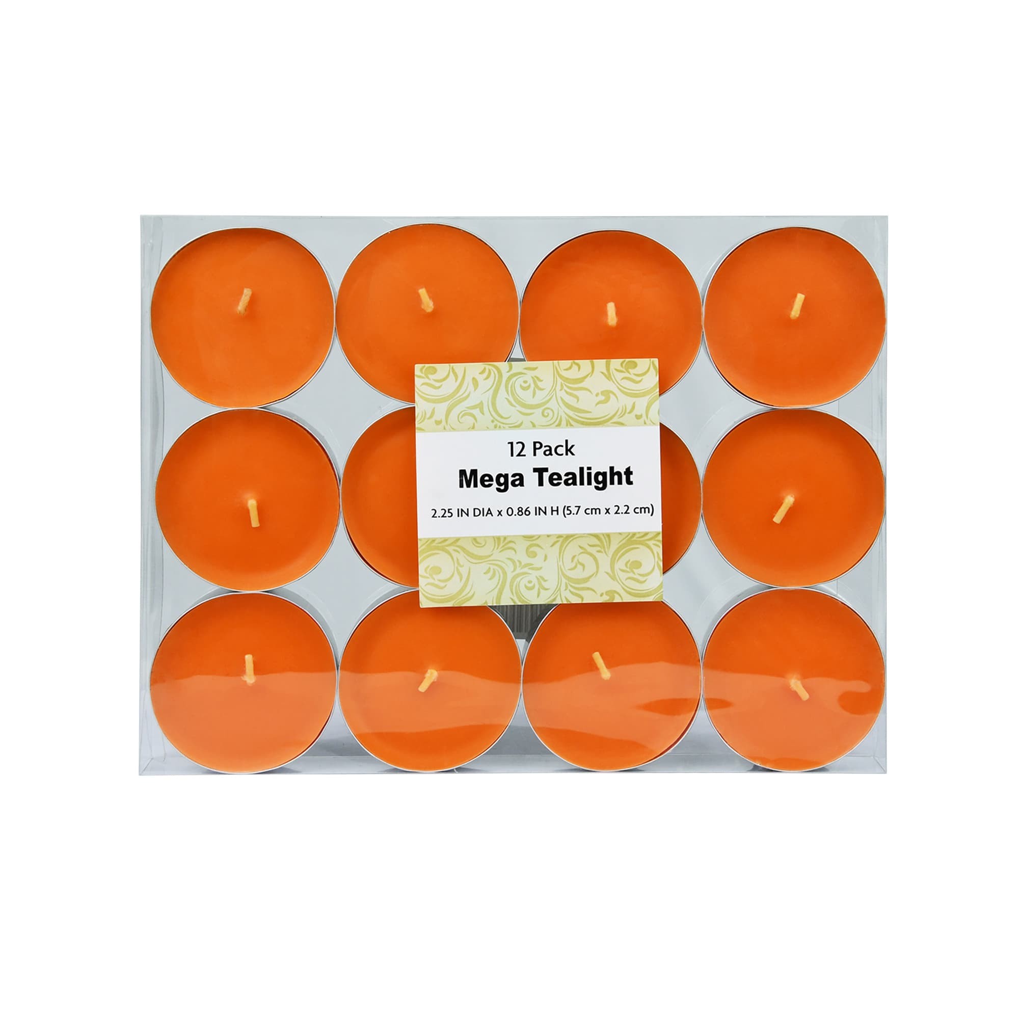 Mega Oversized Orange Tealights (12pc/Box)
