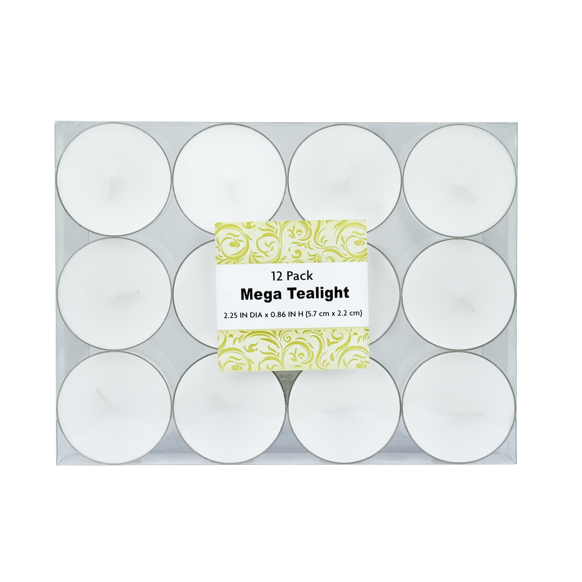 Mega Oversized White Tealights (12pc/Box)