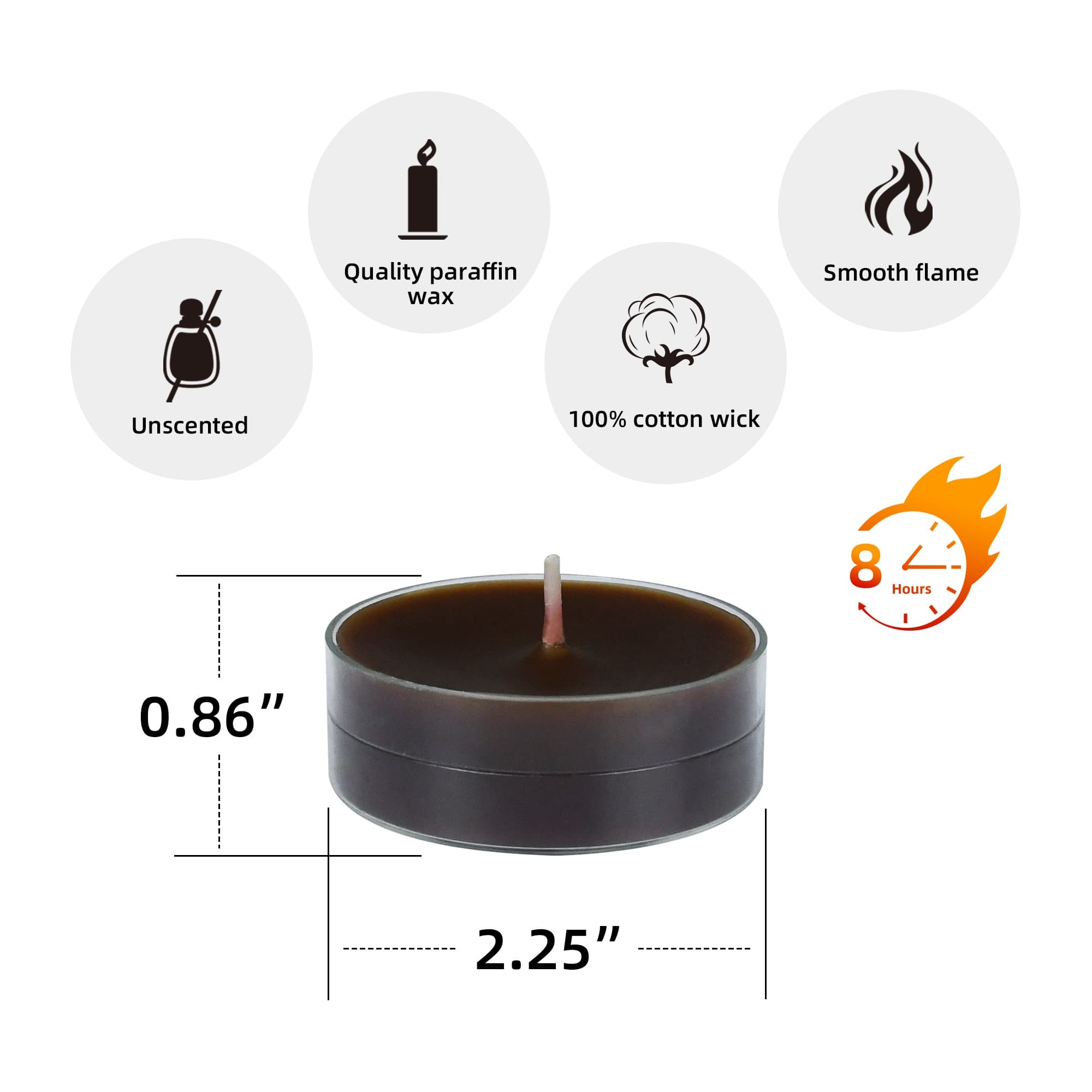 Mega Oversized Brown Tealights (12pc/Box)