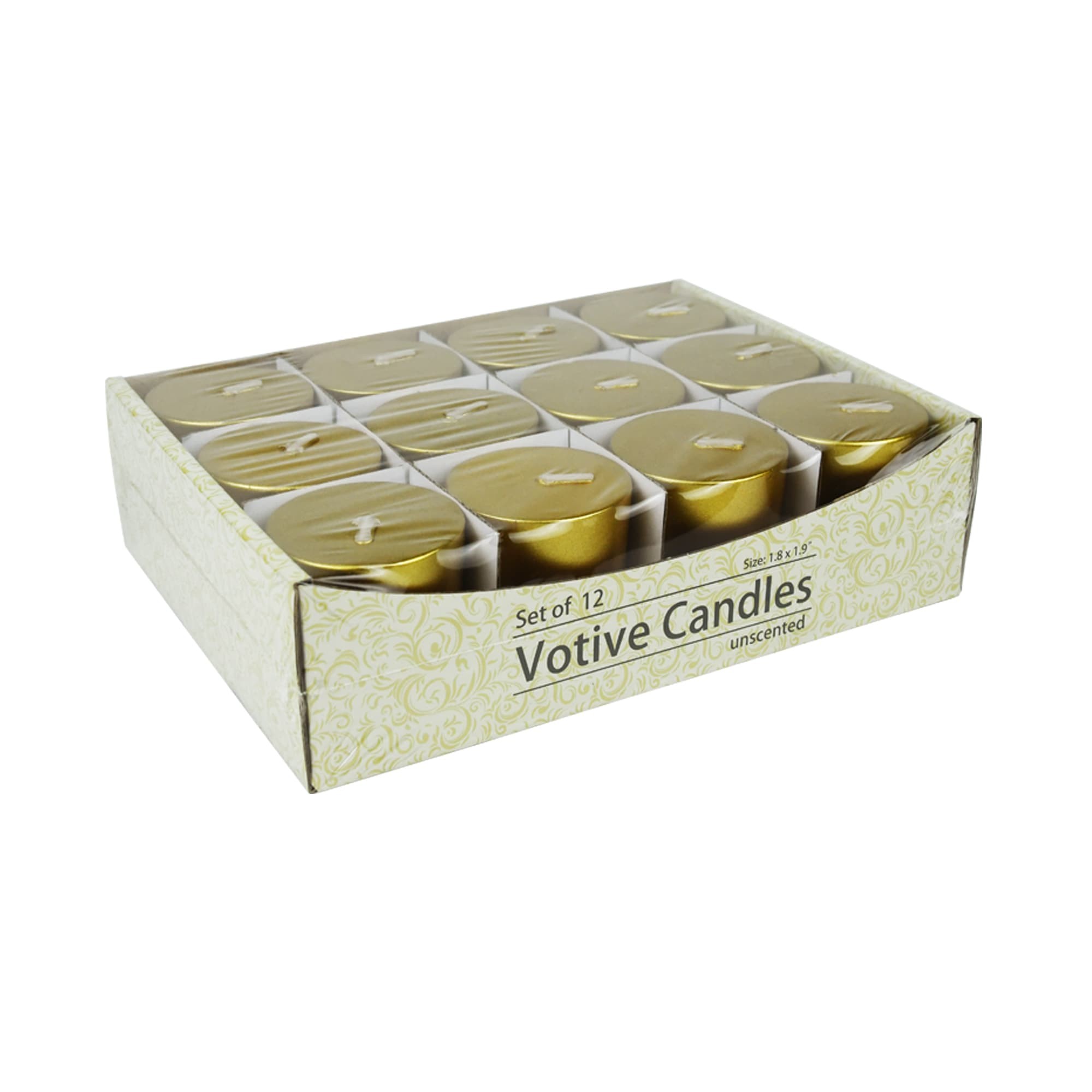 Metallic Bronze Gold Votive Candles (12pc/Box) Metallic Bronze Gold Votive Candles (12pc/Box)