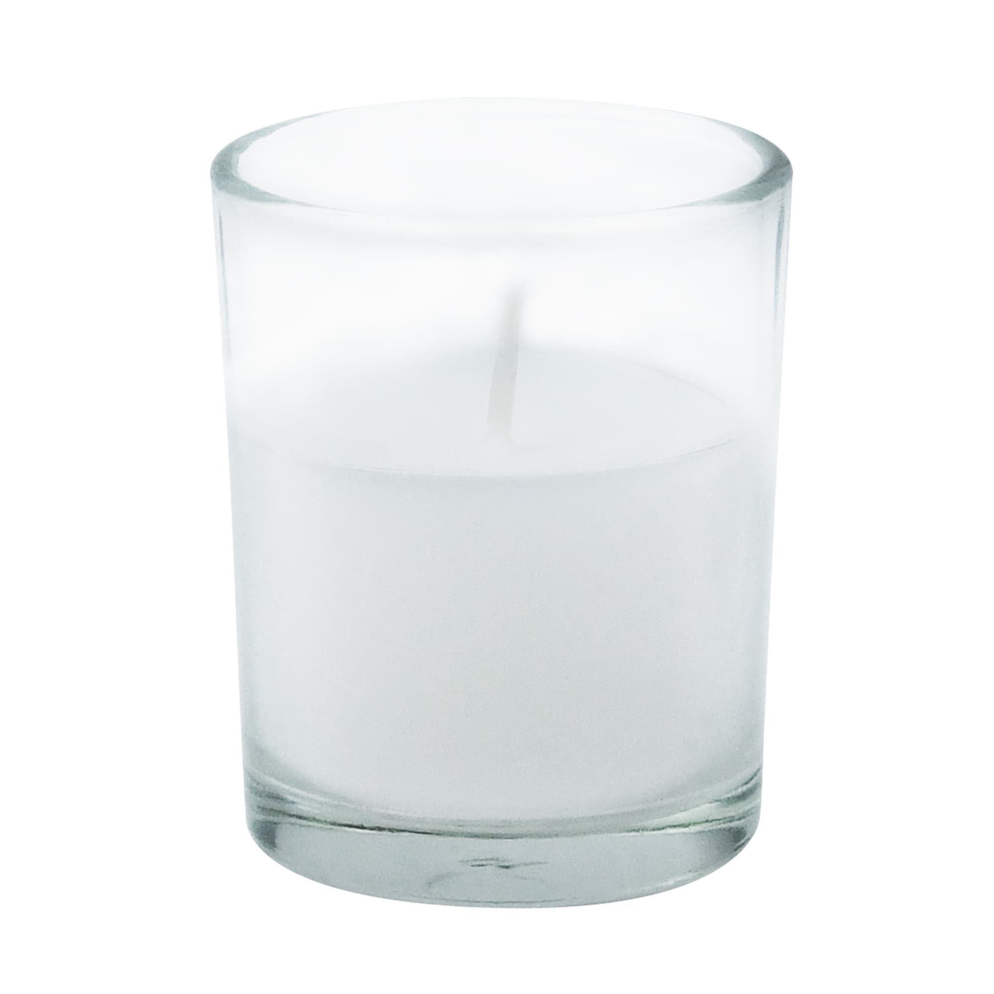 White Round Glass Votive Candles (96pcs/Case) Bulk