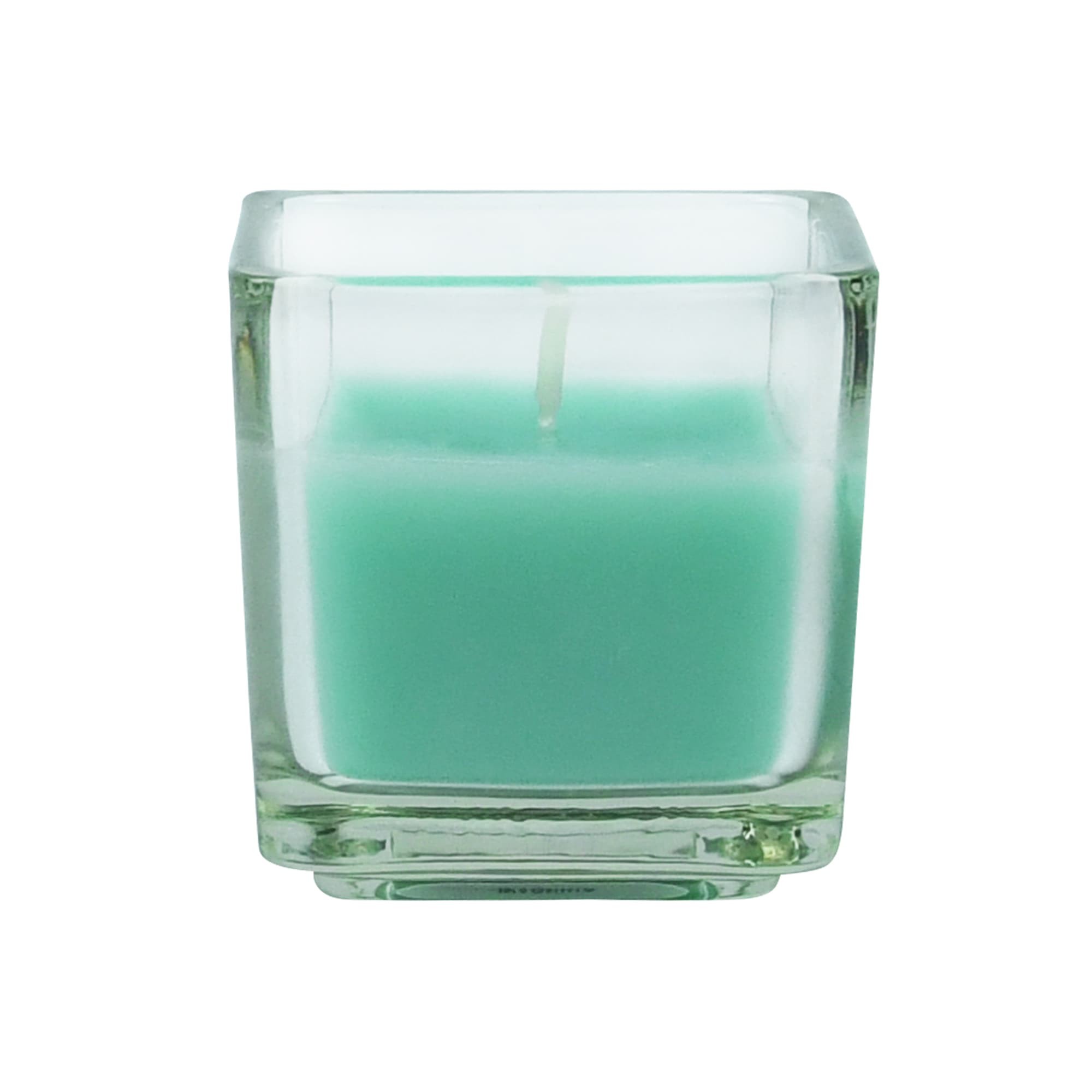 Aqua Square Glass Votive Candles (96pcs/Case) Bulk