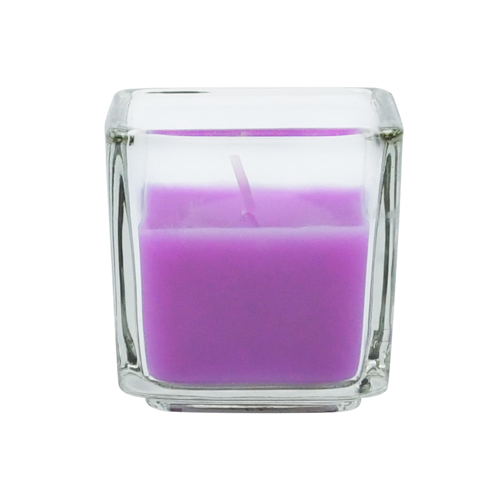 Purple Square Glass Votive Candles (96pcs/Case) Bulk