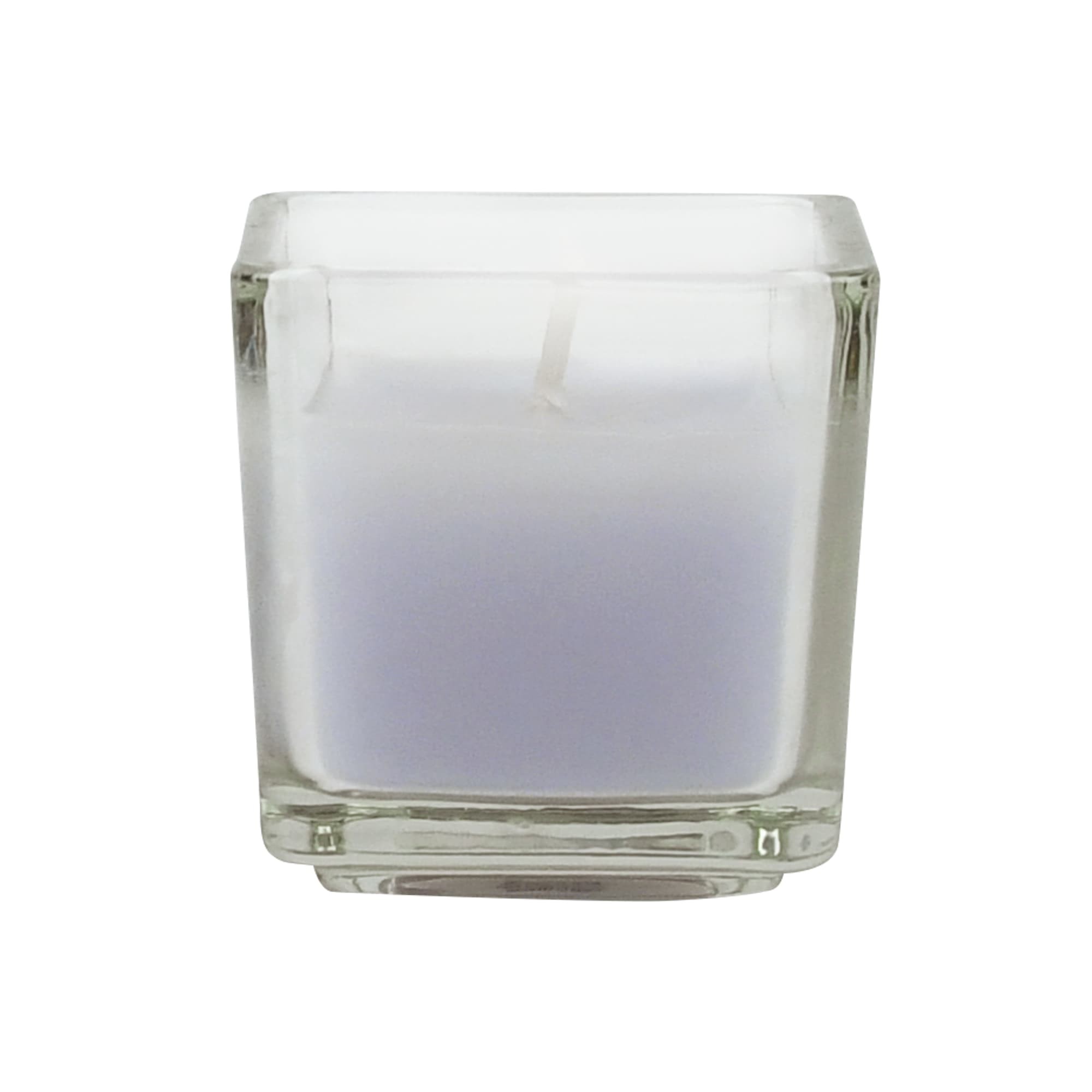 Lavender Square Glass Votive Candles (12pc/Box)