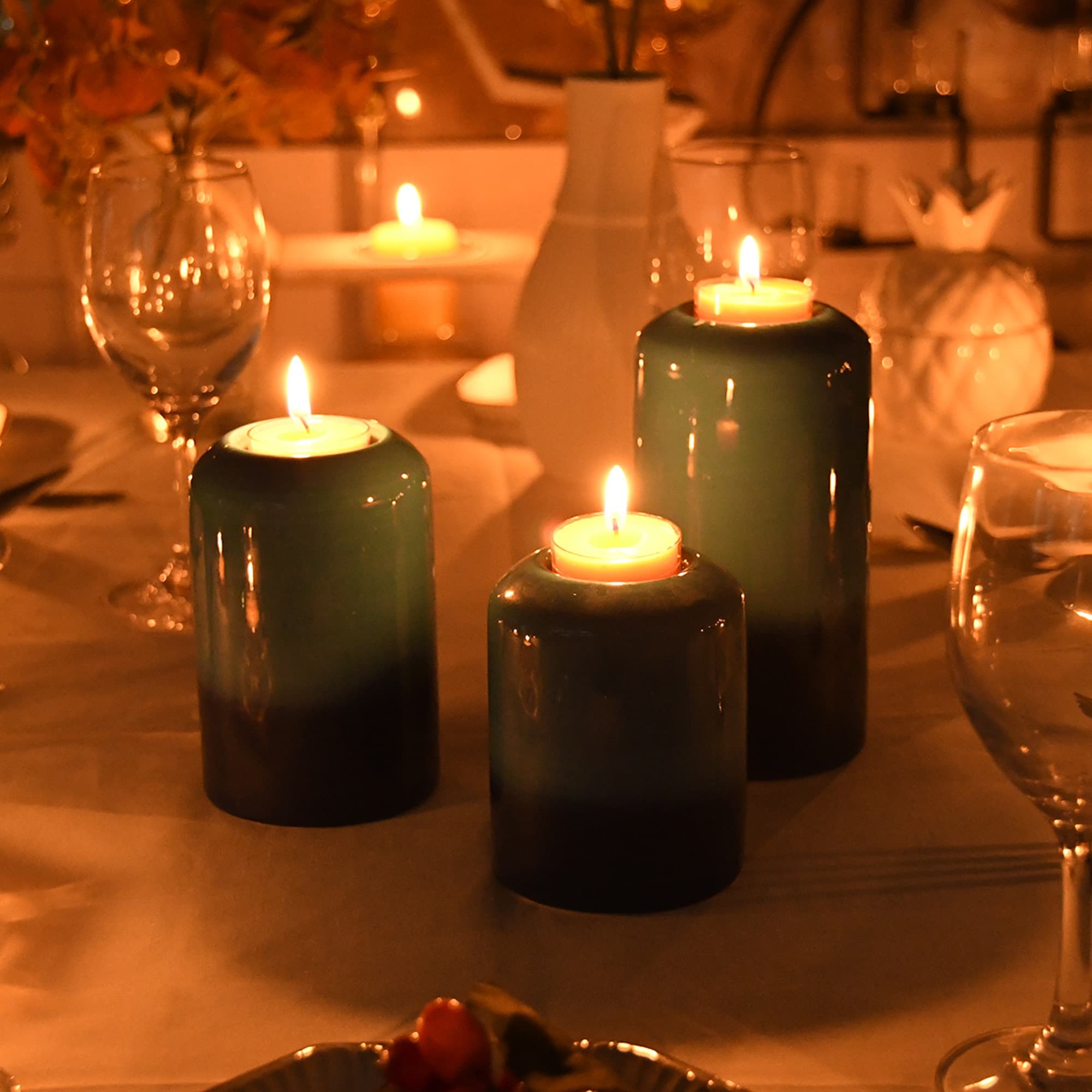 12pk Pumpkin Spice Orange Tealight Candles